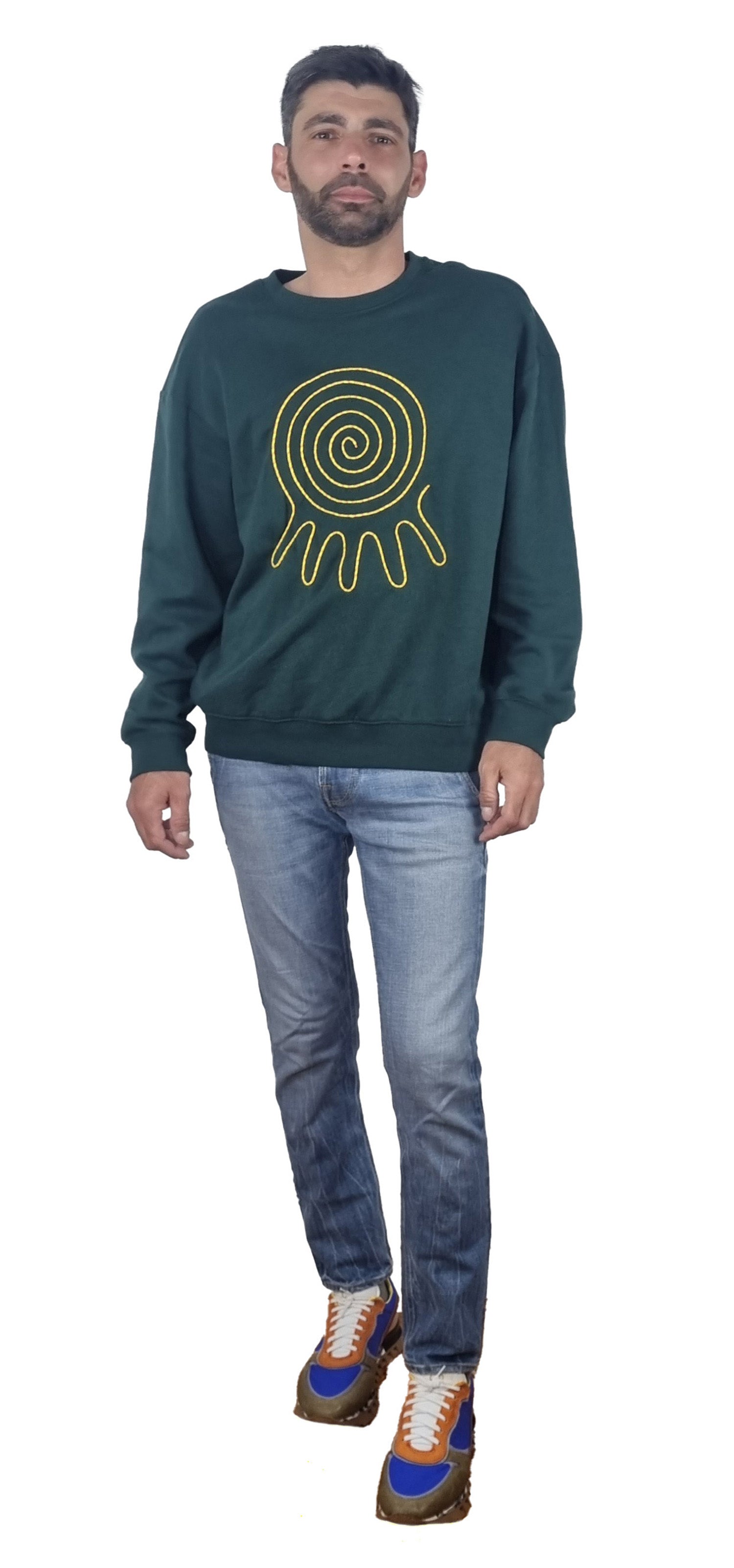 Sweatshirt verde escuro