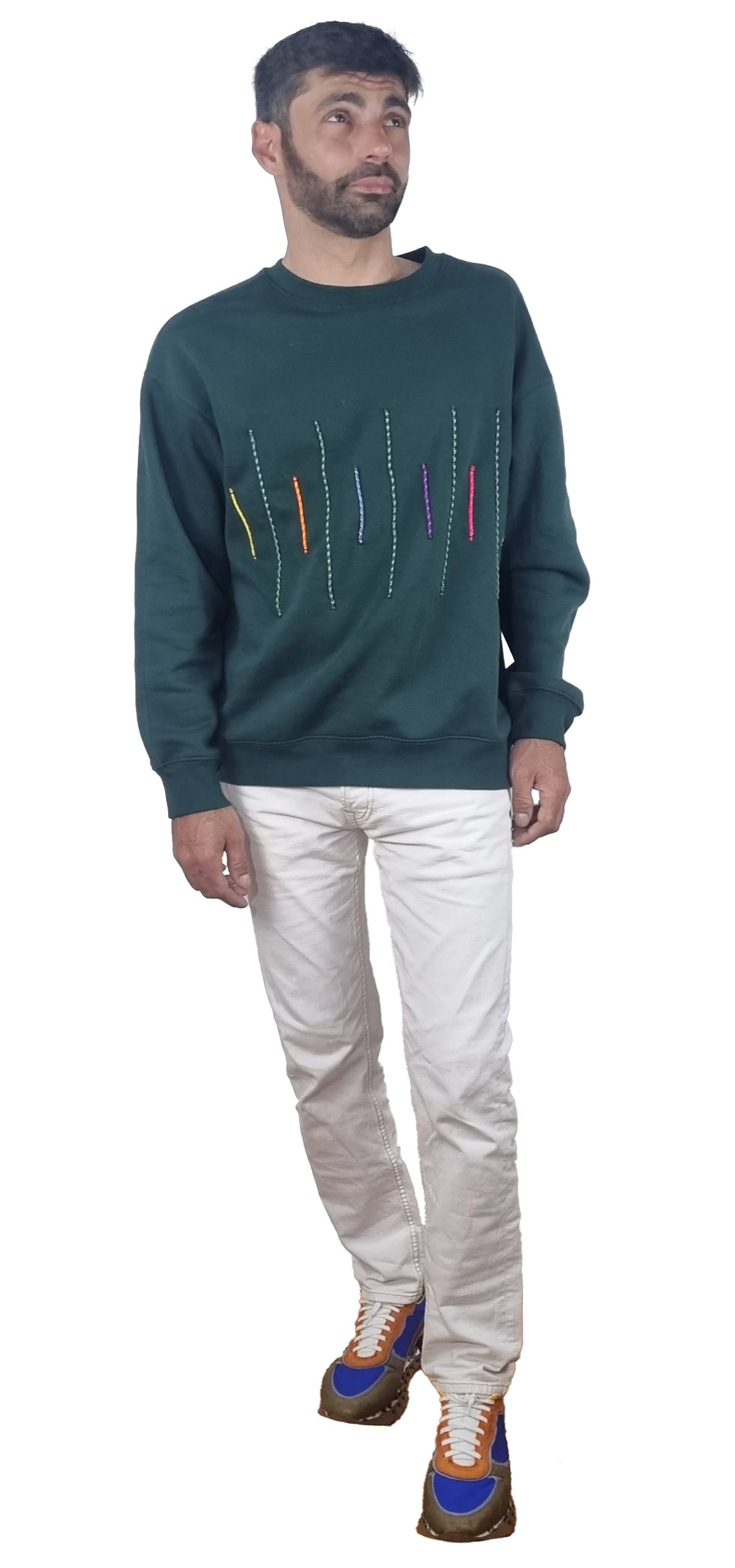 Sweatshirt verde escuro