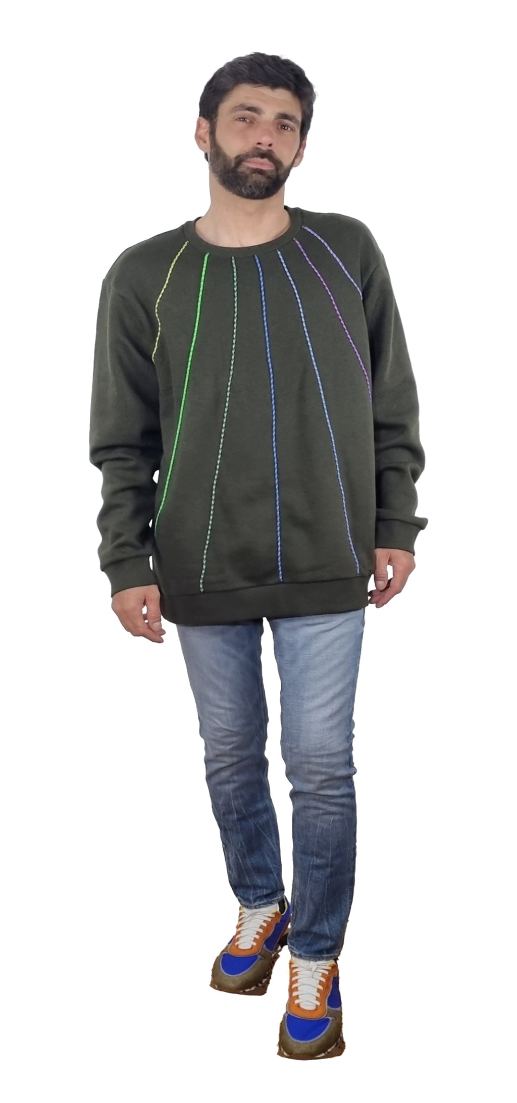 Sweatshirt verde seco escuro