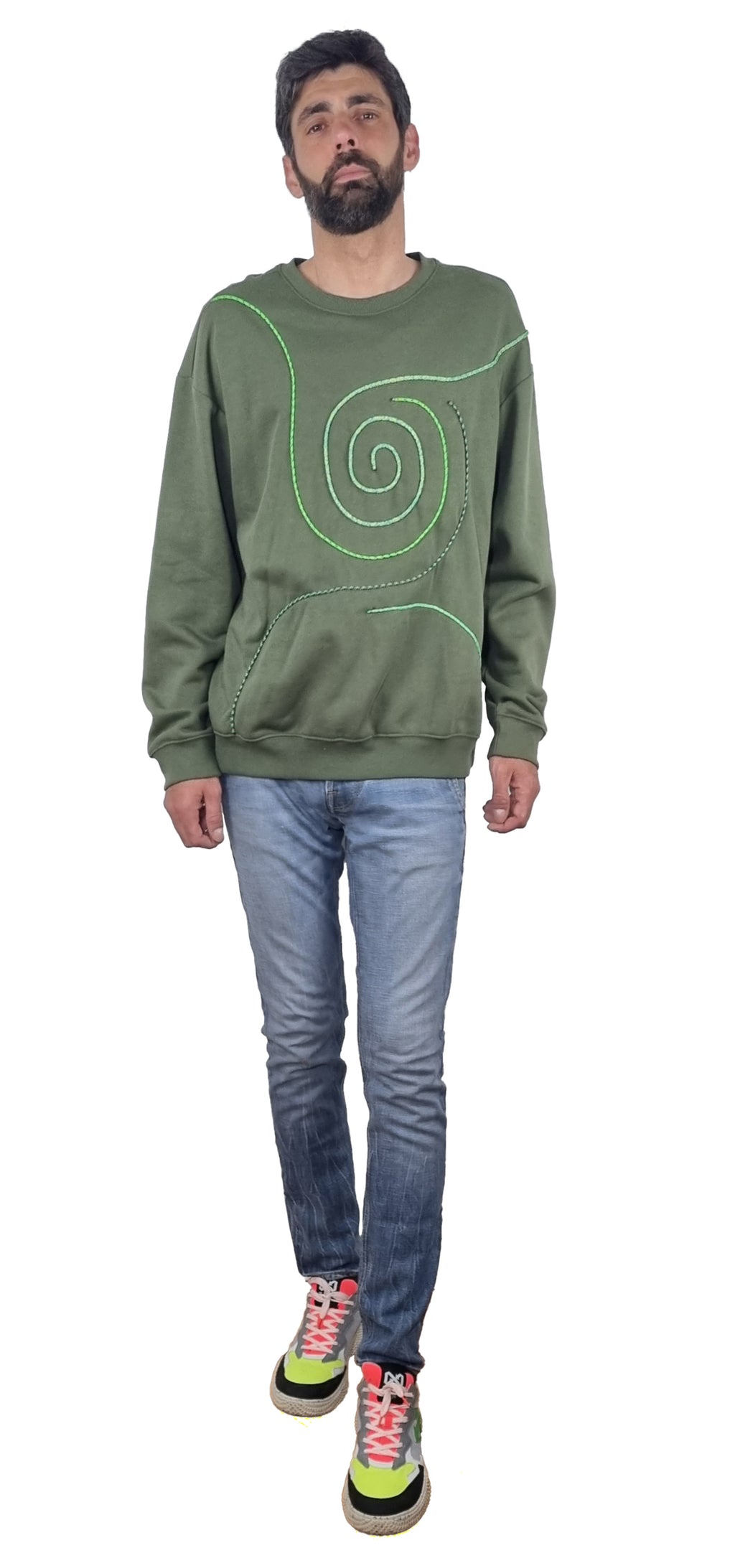 Sweatshirt verde seco claro