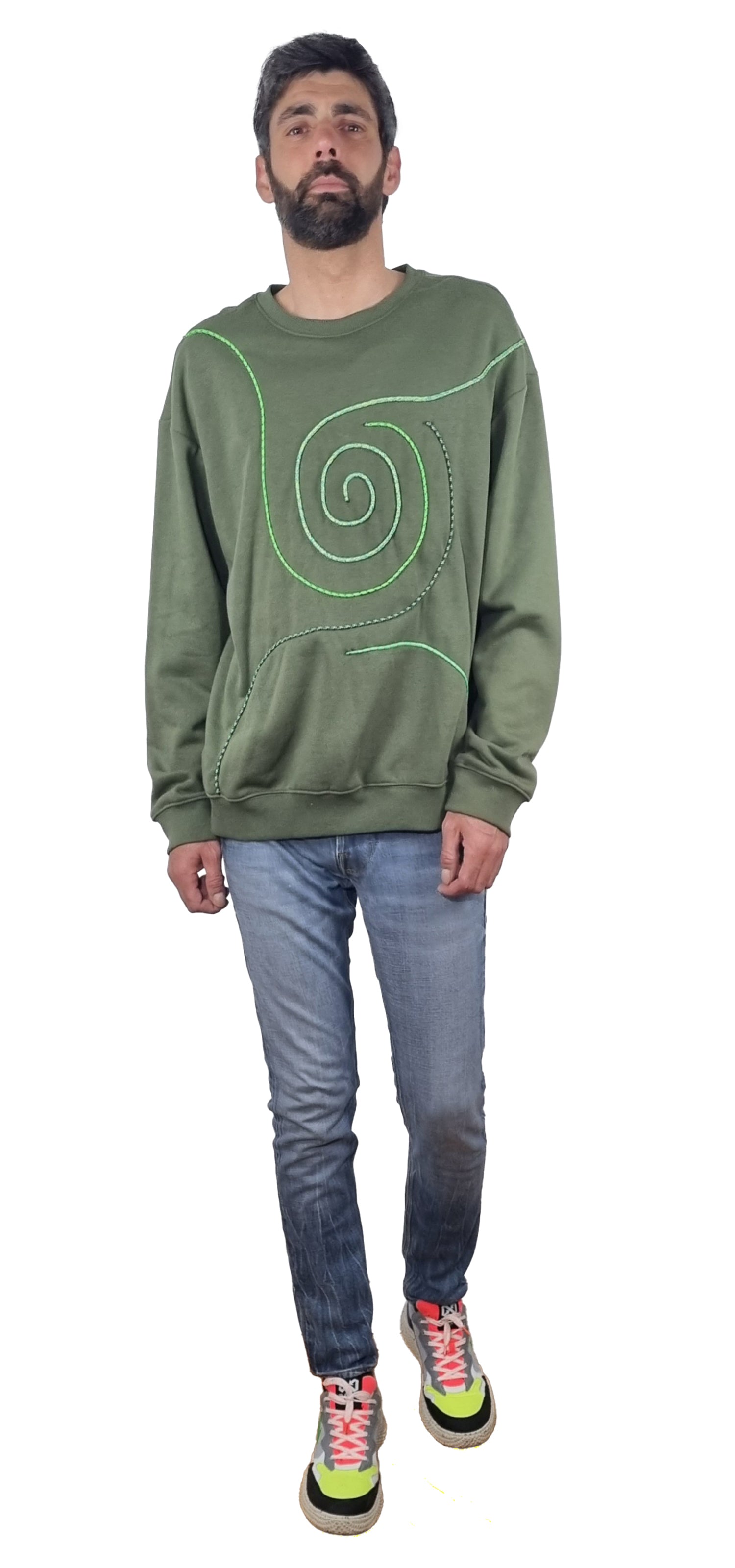 Sweatshirt verde seco claro