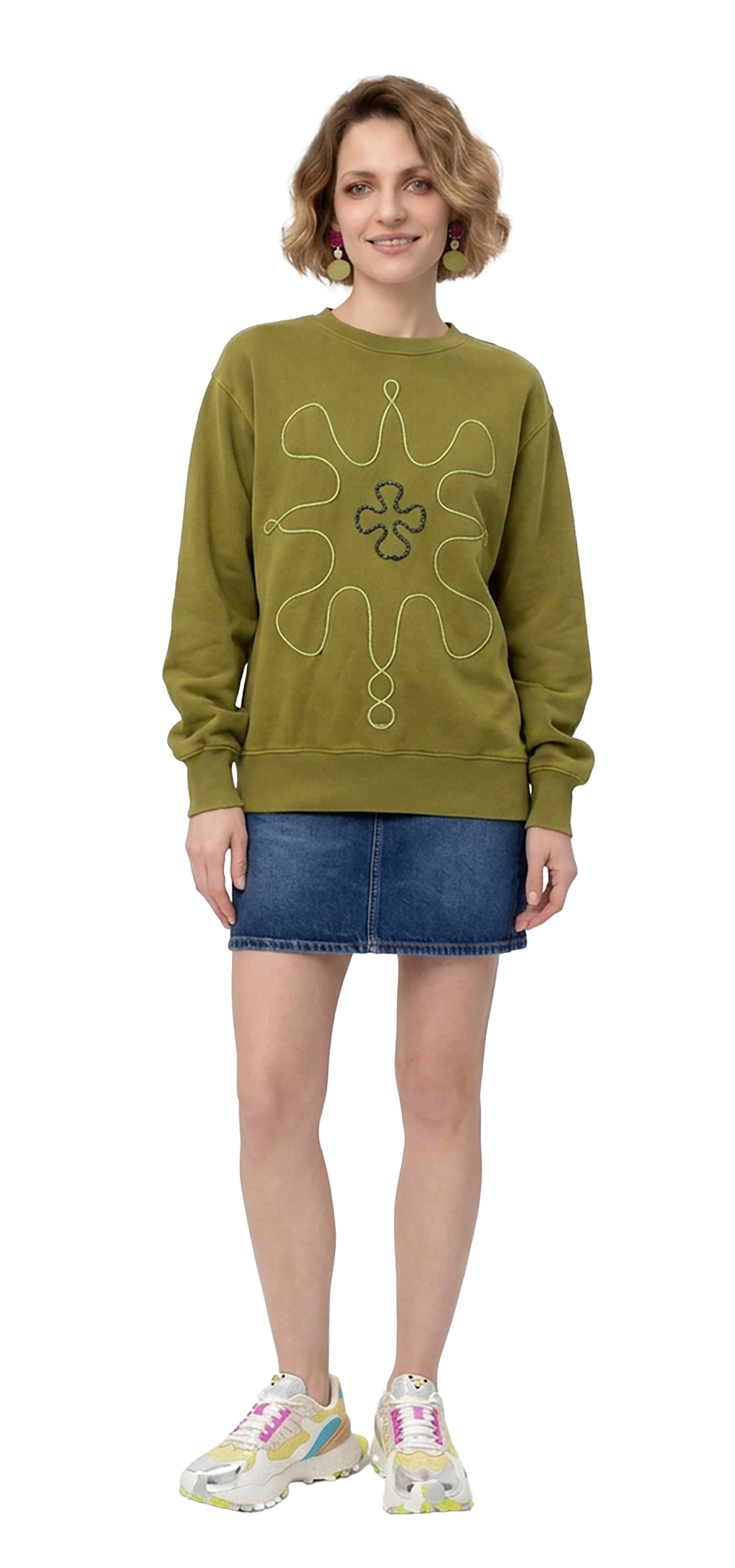 Faded, dry green Sweatshirt