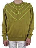 Sweatshirt verde seco desbotado
