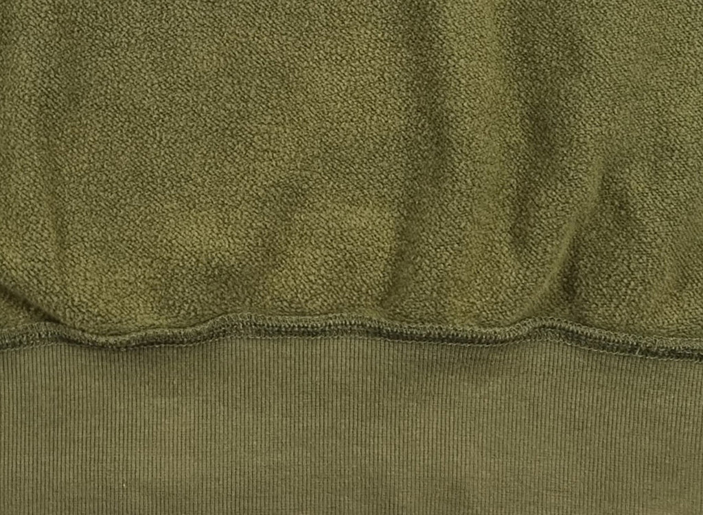 Faded, dry green sweatshirt