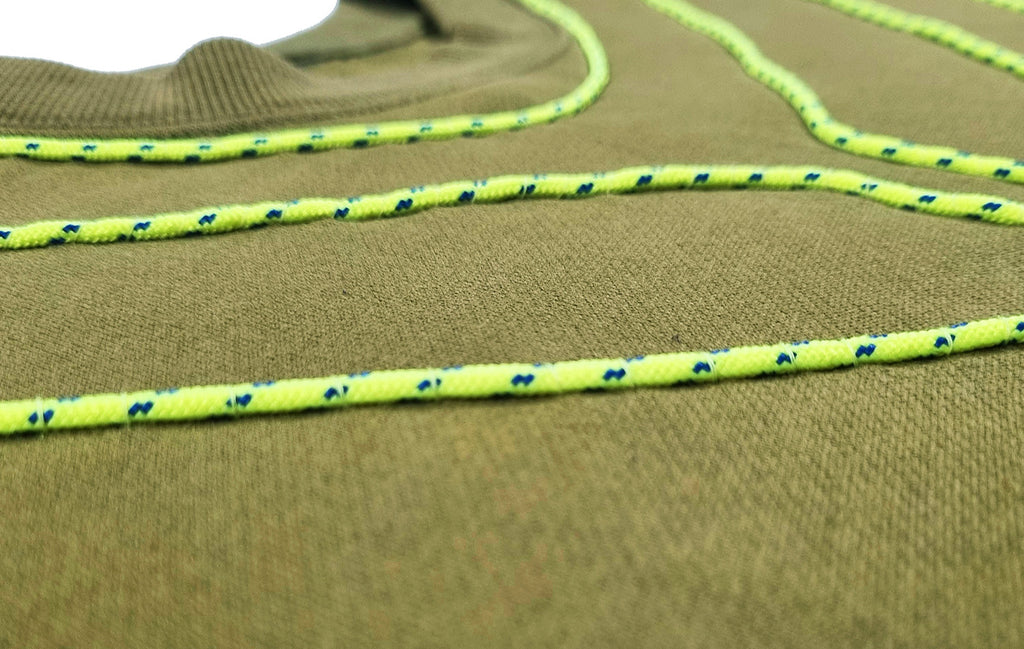 Faded, dry green sweatshirt