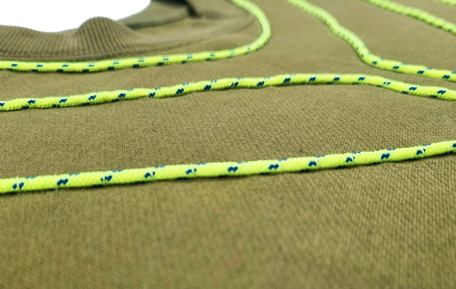 Faded, dry green sweatshirt