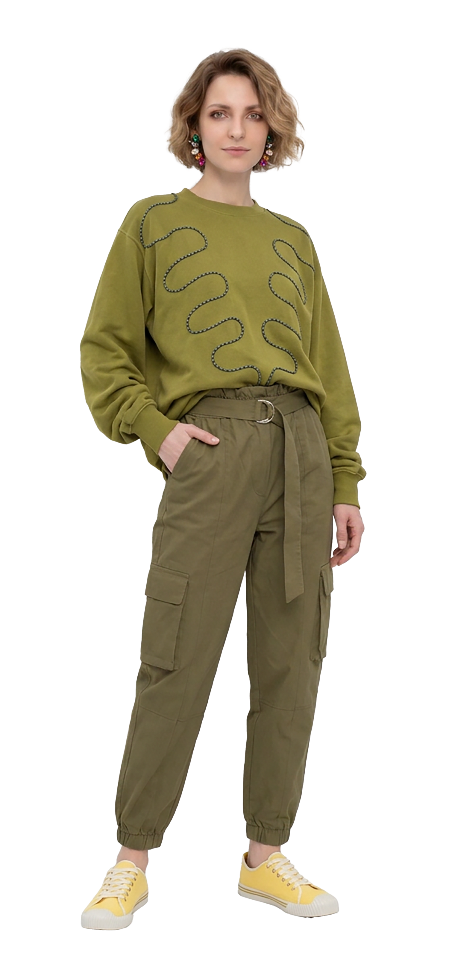 Faded, dry green Sweatshirt