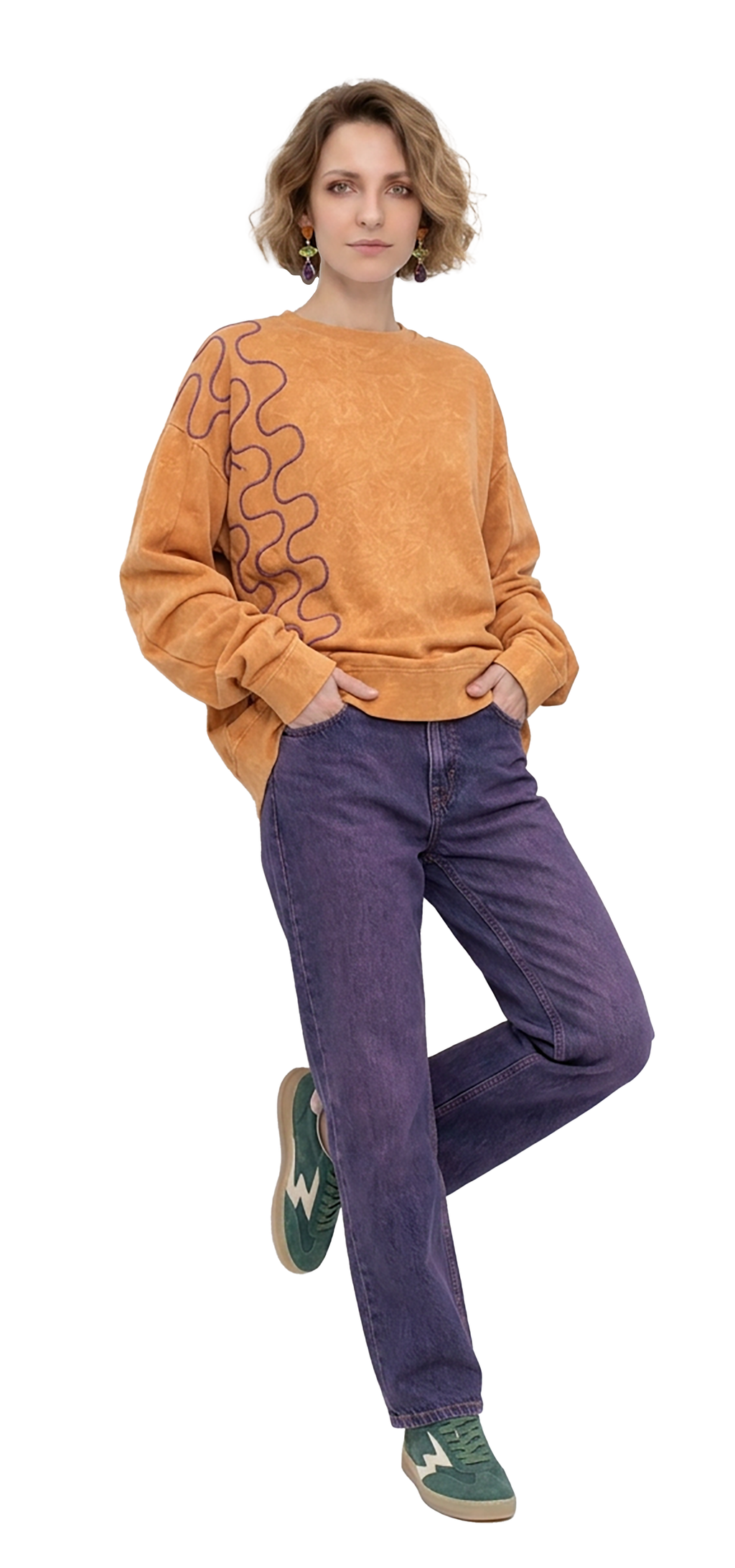 Sweatshirt laranja seco