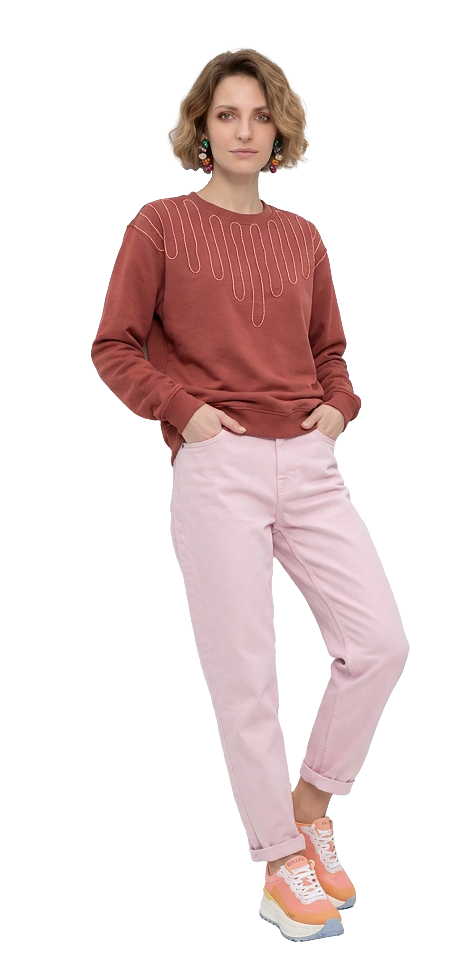 Brick-colored Sweatshirt