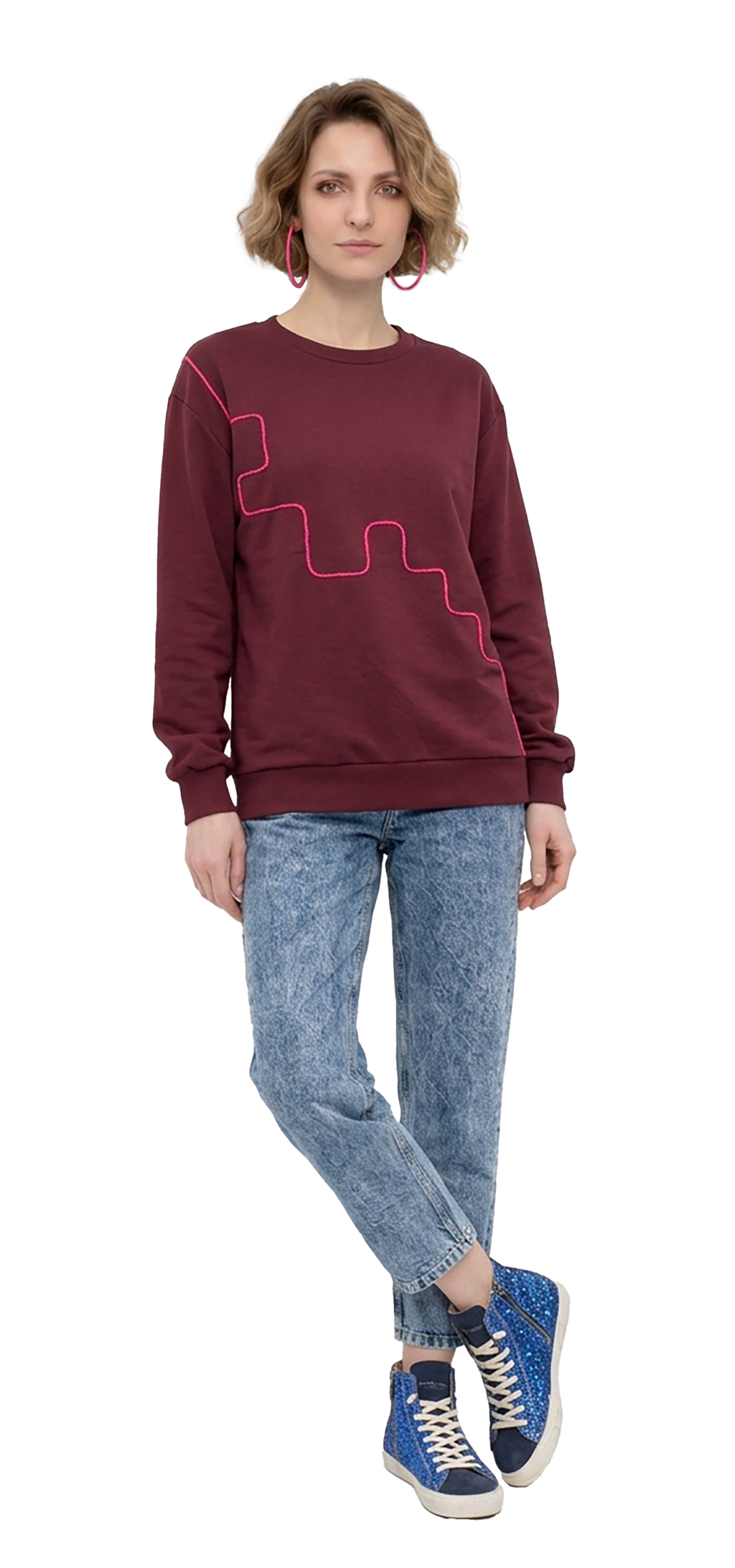 Sweatshirt bordô