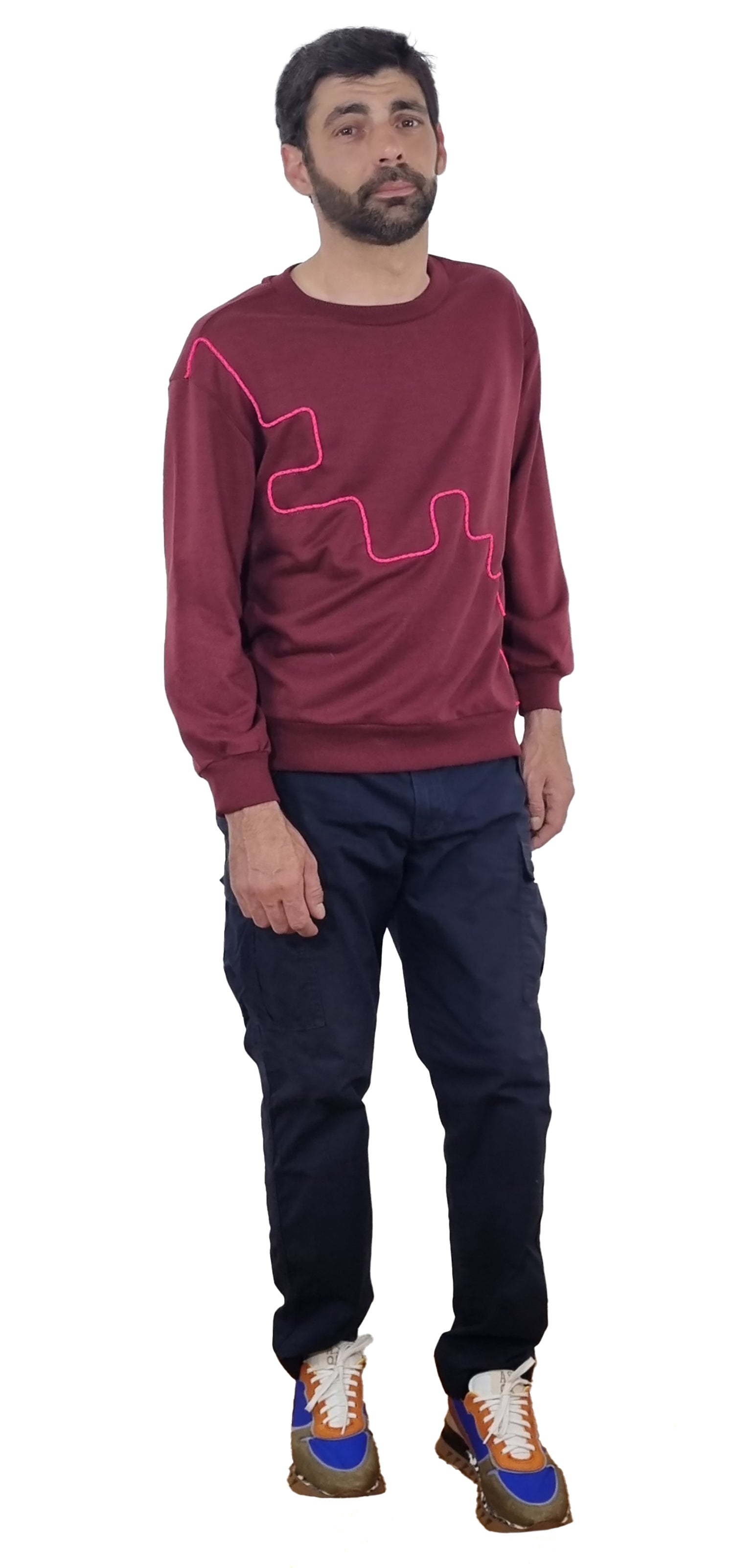 Sweatshirt bordô