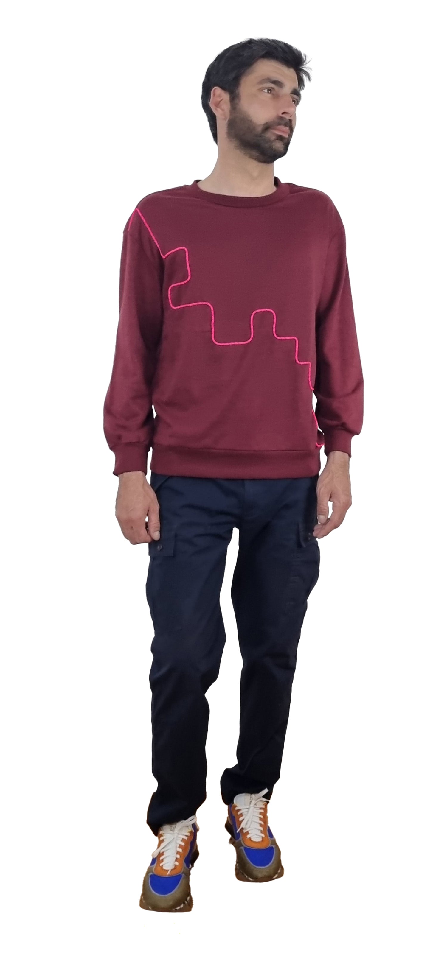 Sweatshirt bordô