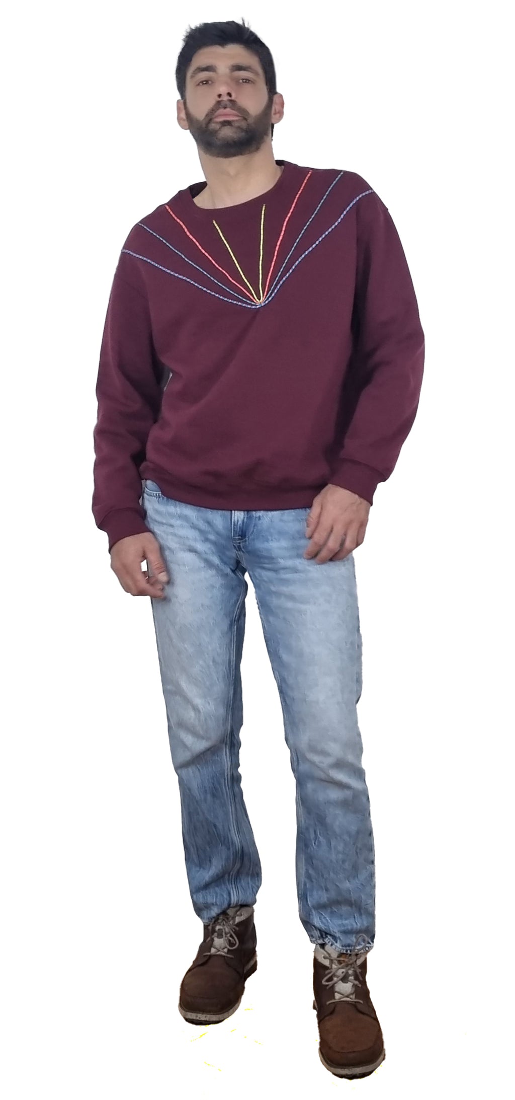 Sweatshirt bordô