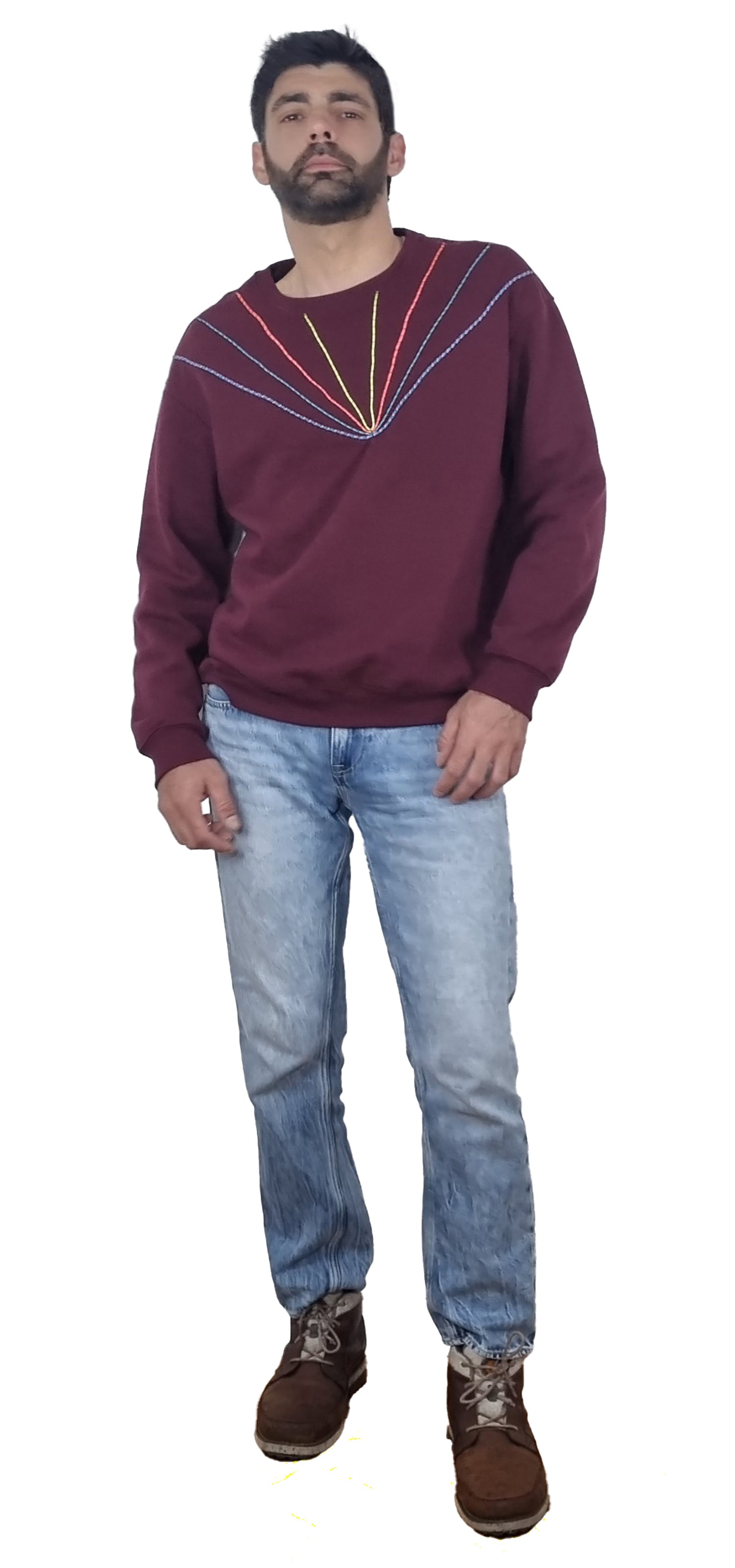 Sweatshirt bordô