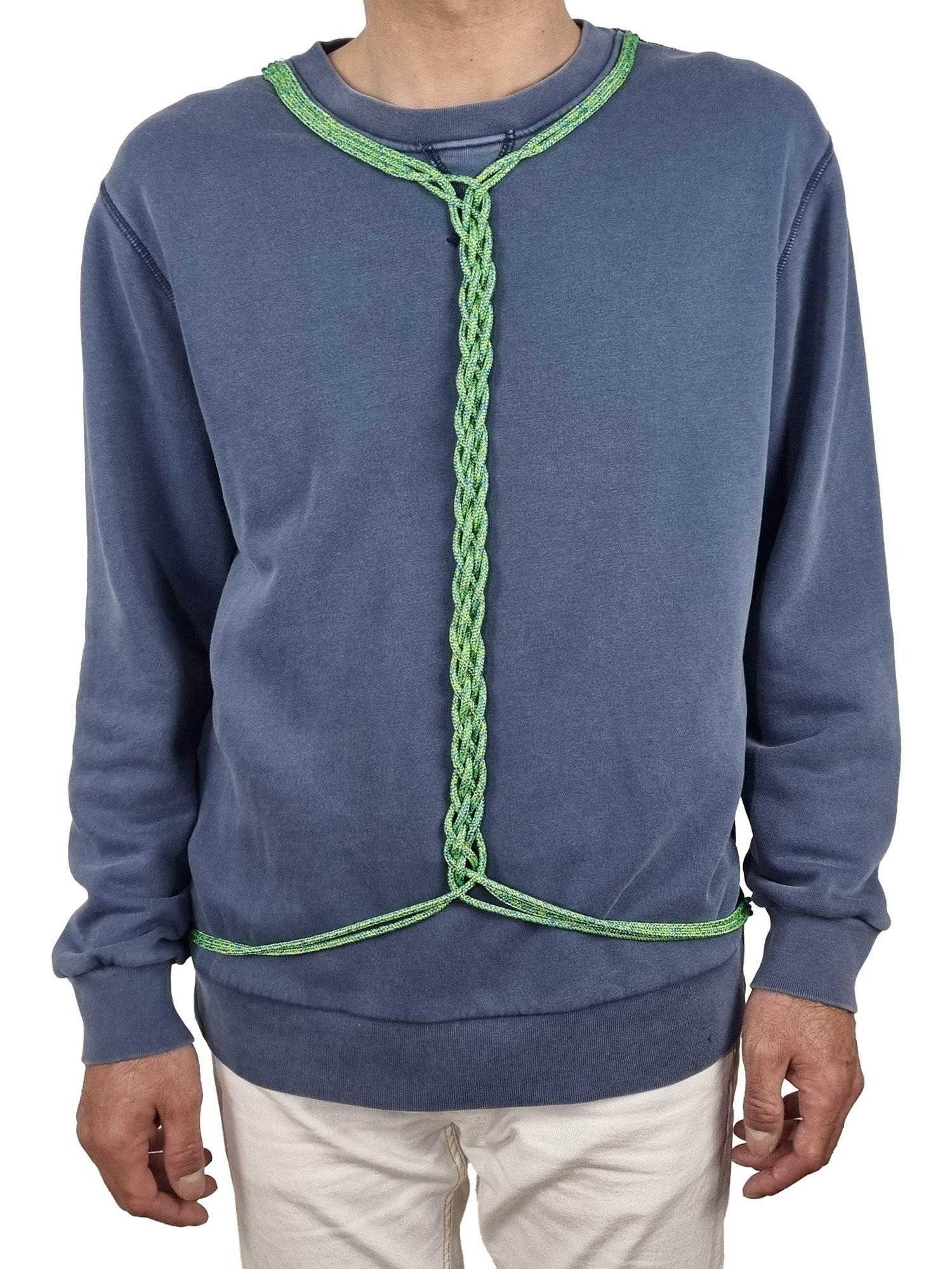 Sweatshirt azul seco desbotado
