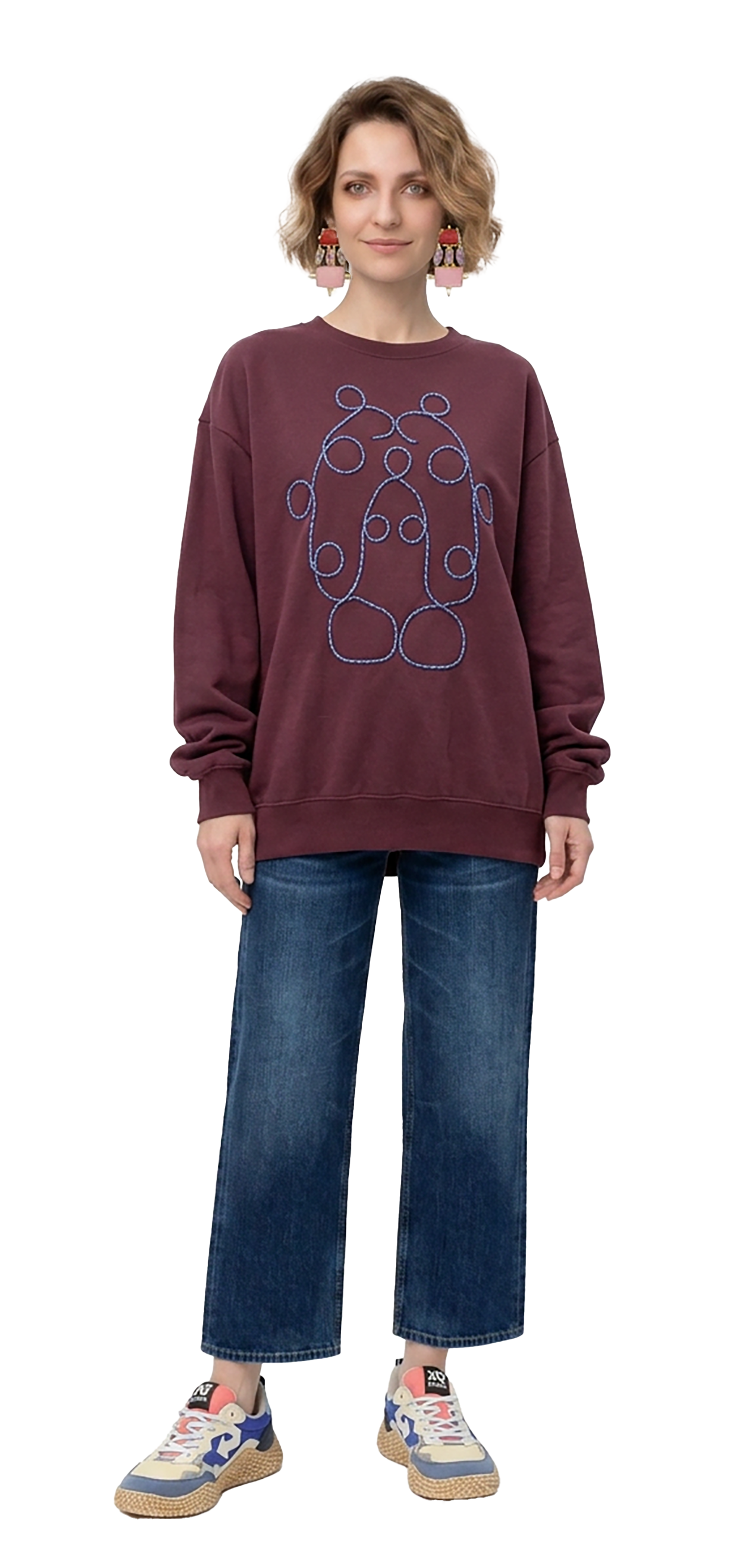 Sweatshirt bordô