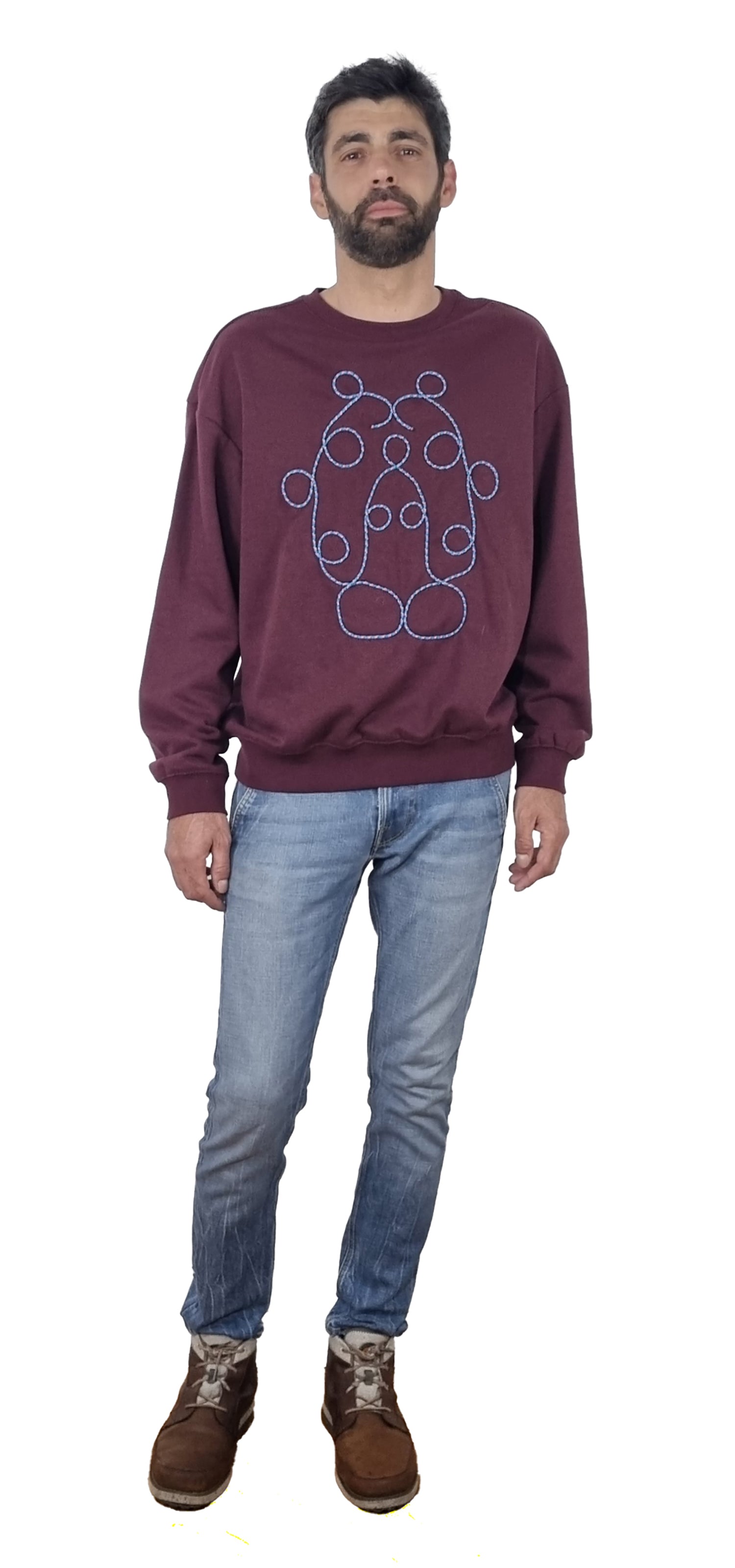 Sweatshirt bordô