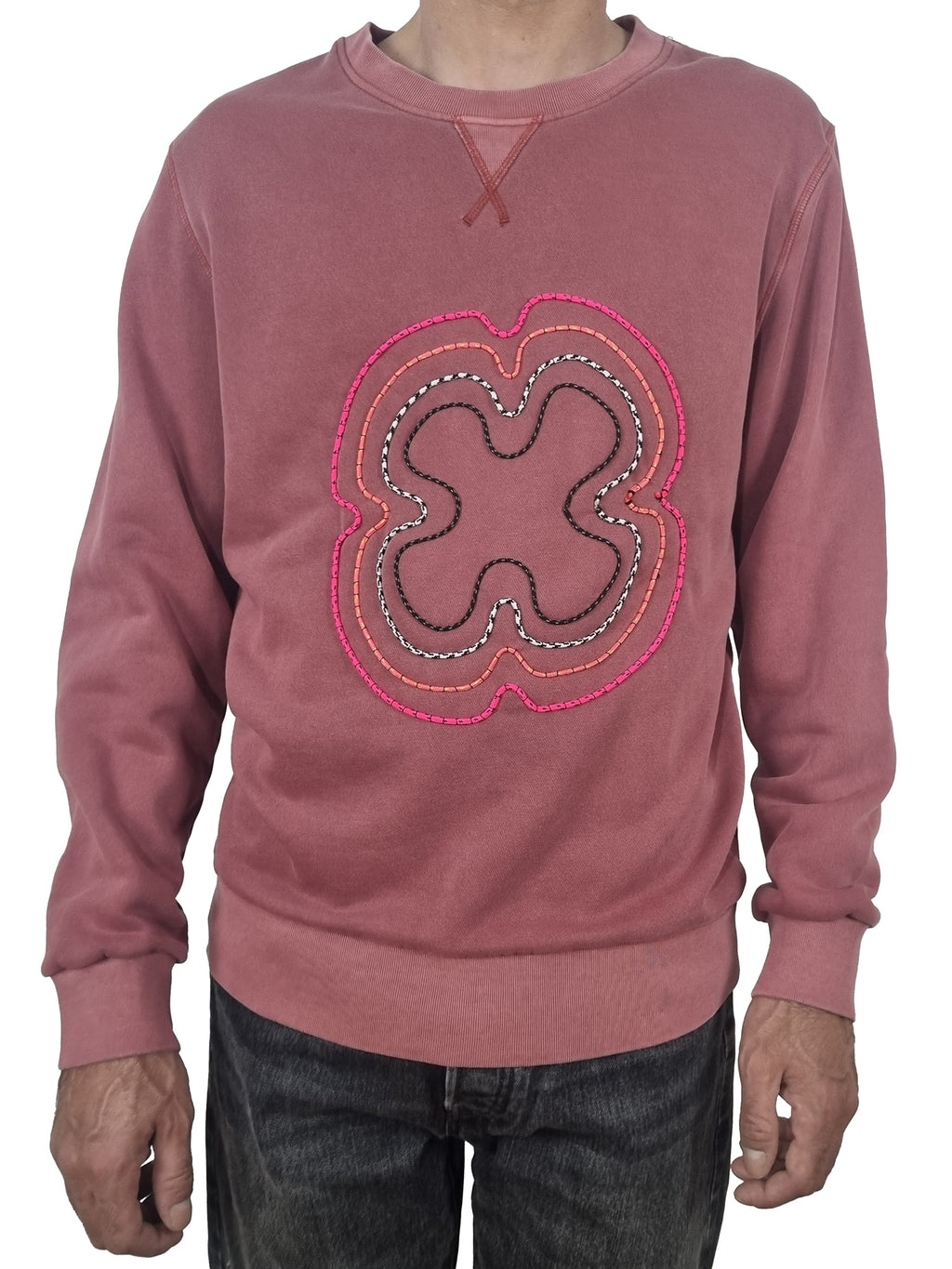 Sweatshirt rosa velho desbotado
