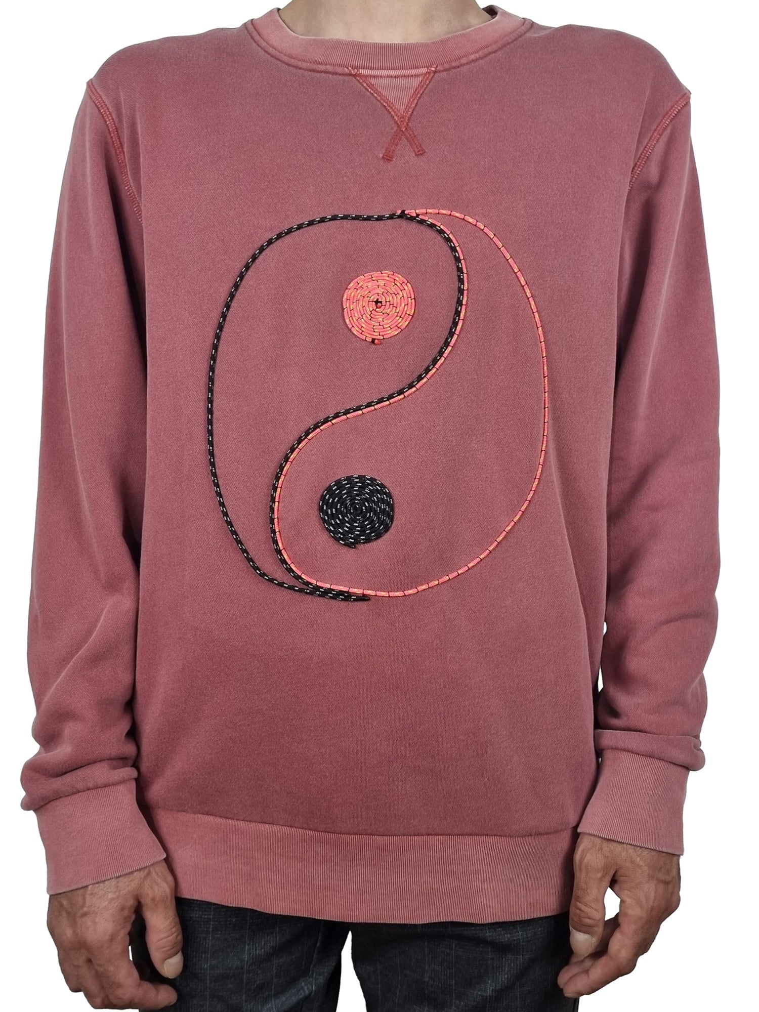 Sweatshirt rosa velho desbotado