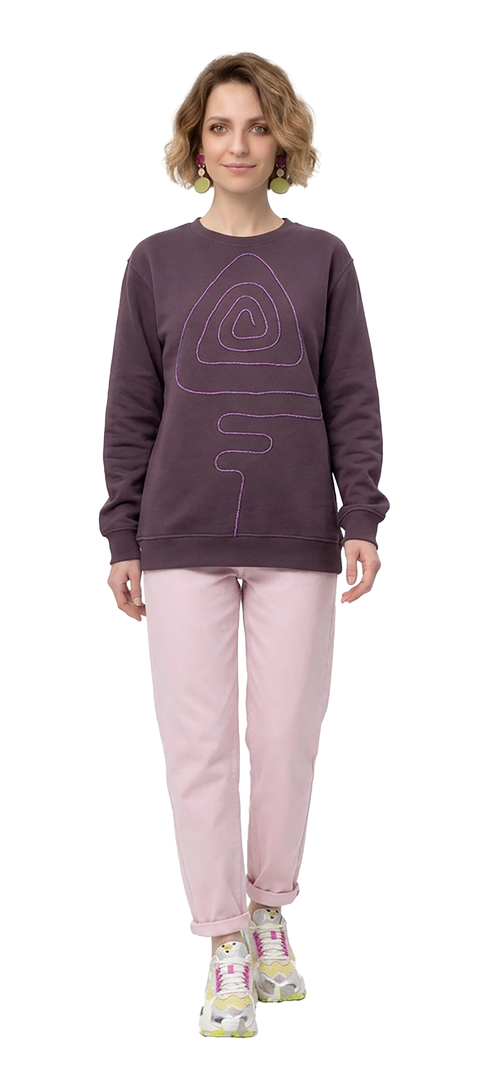 Sweatshirt roxo grená