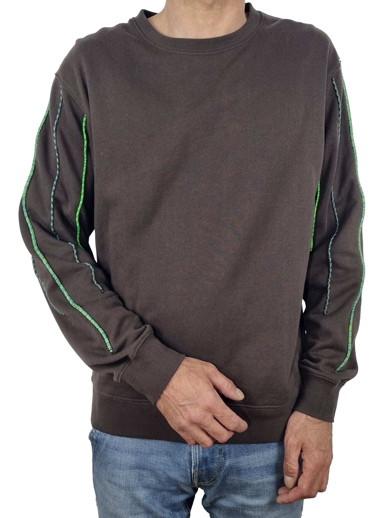 Sweatshirt castanho escuro seco