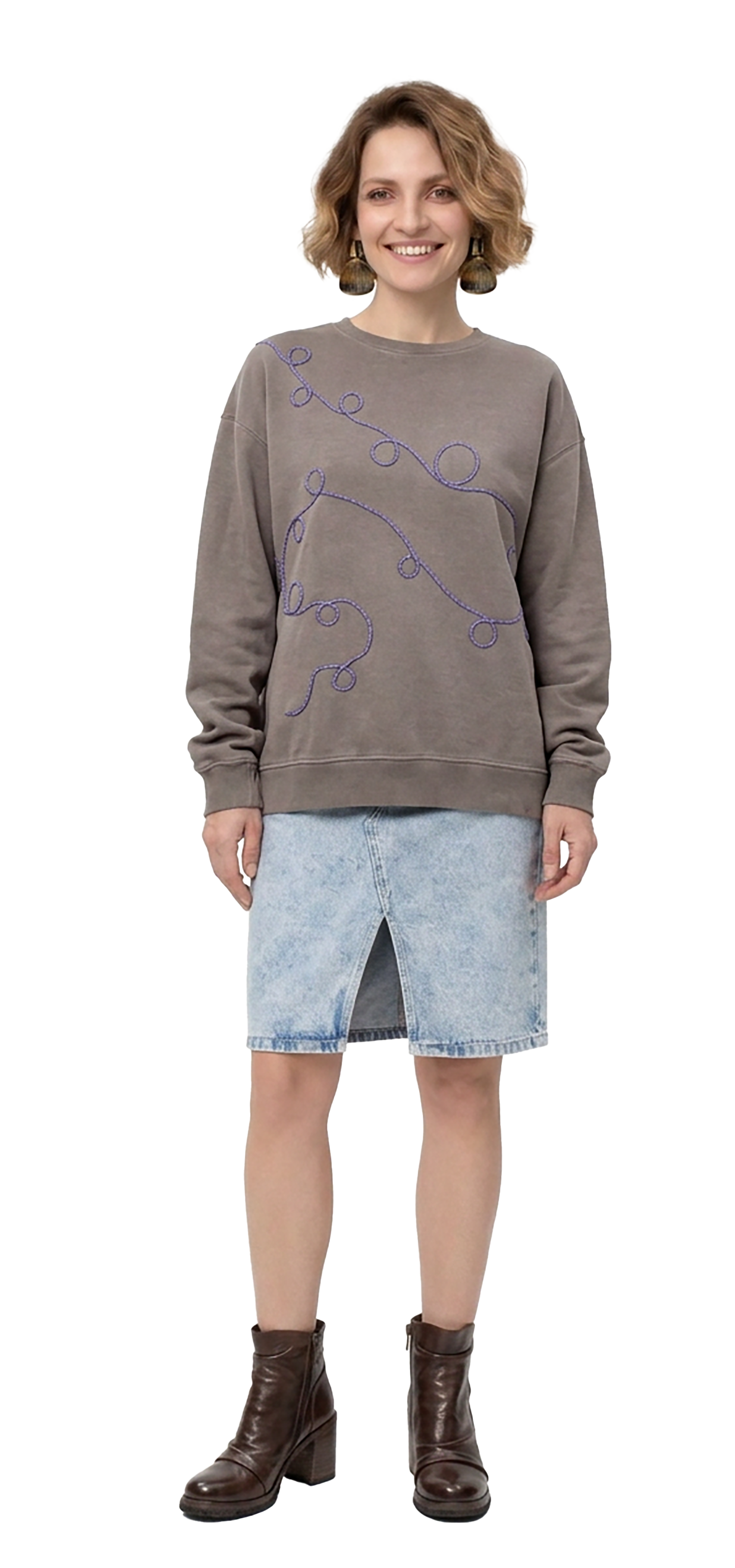 Sweatshirt bege desbotado