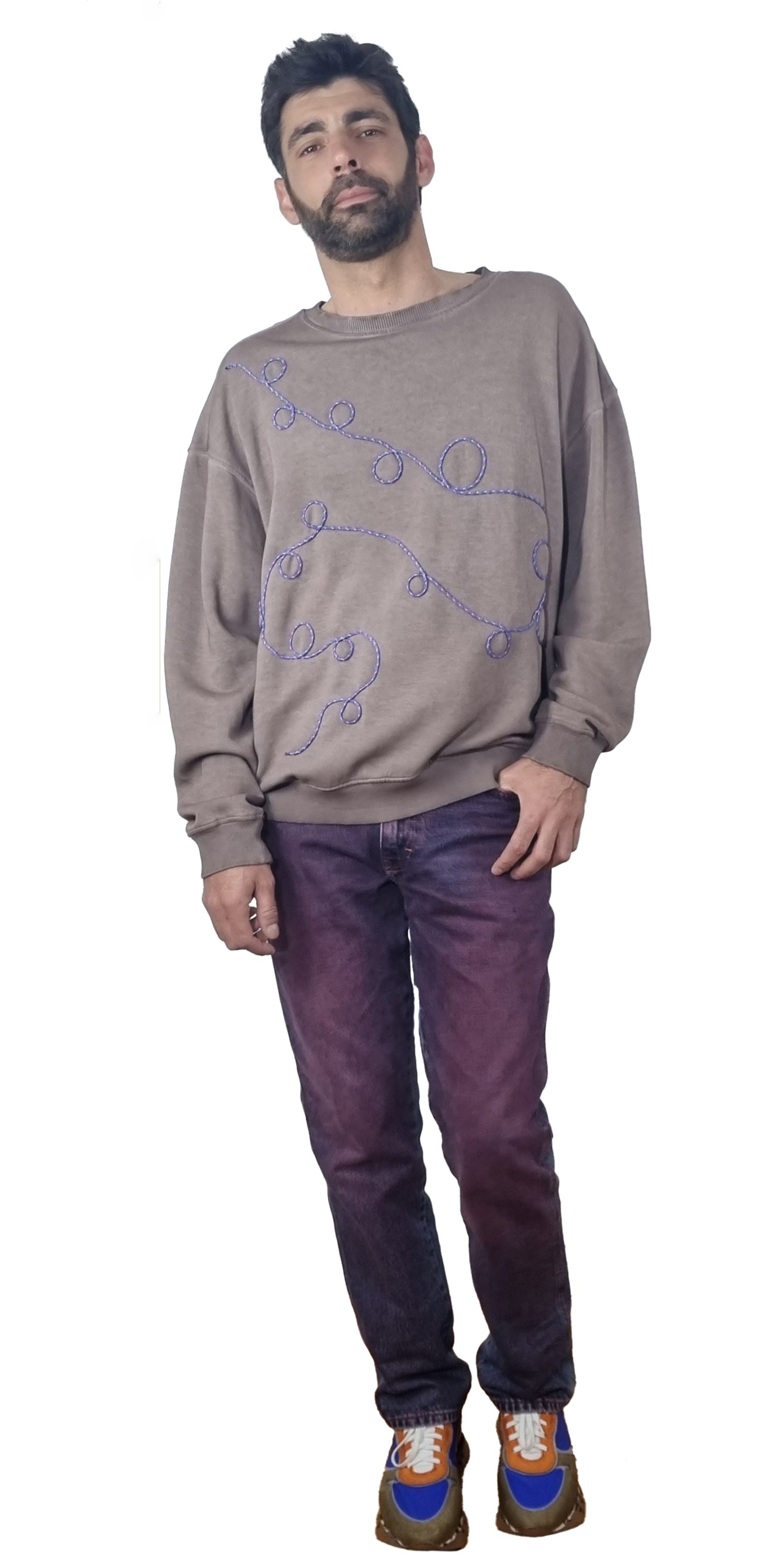 Sweatshirt bege desbotado