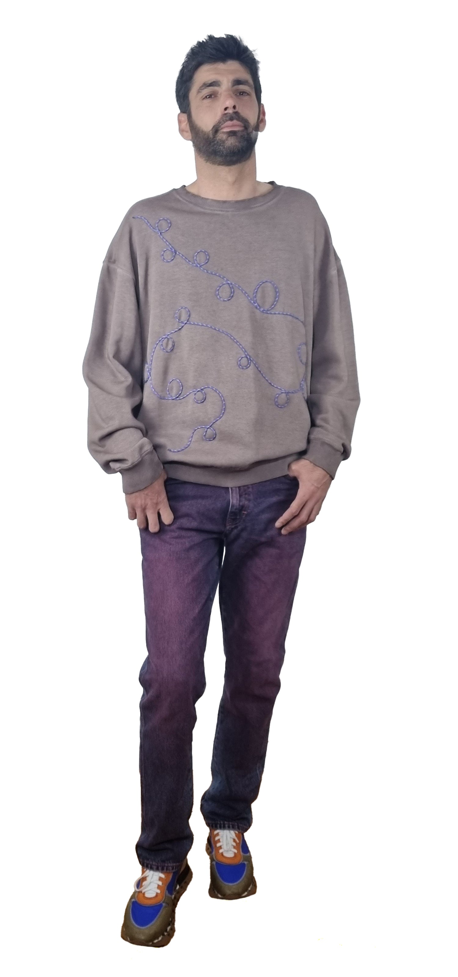 Sweatshirt bege desbotado