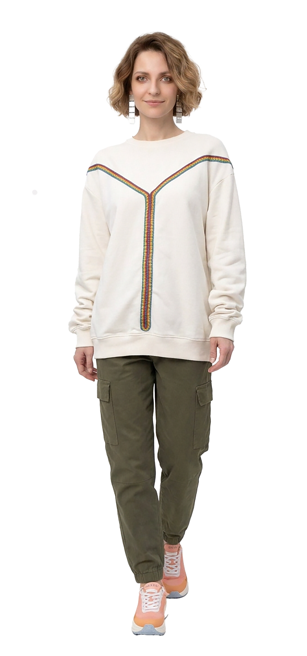 Pearl-colored Sweatshirt
