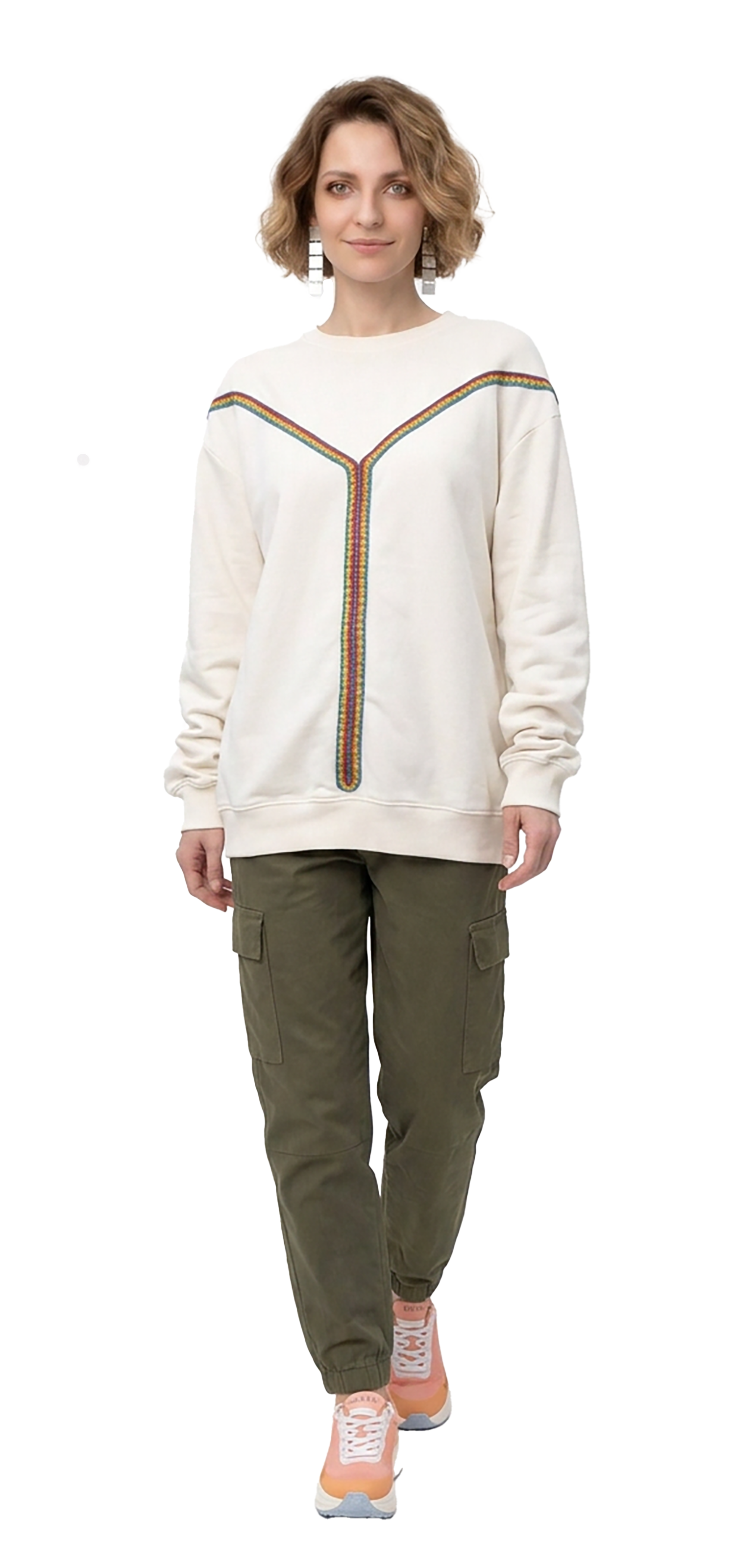 Pearl-colored Sweatshirt