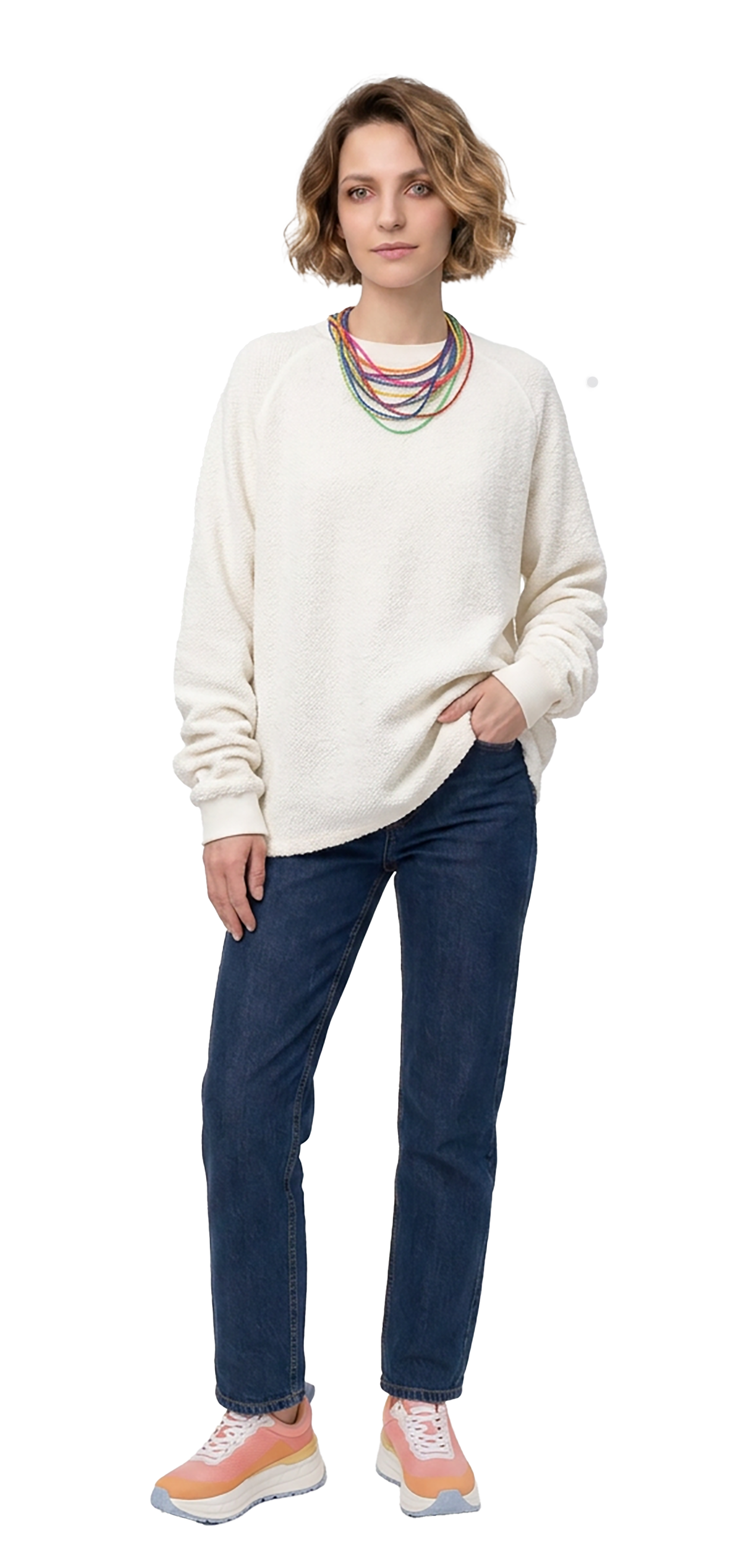 Pearl-colored Sweatshirt