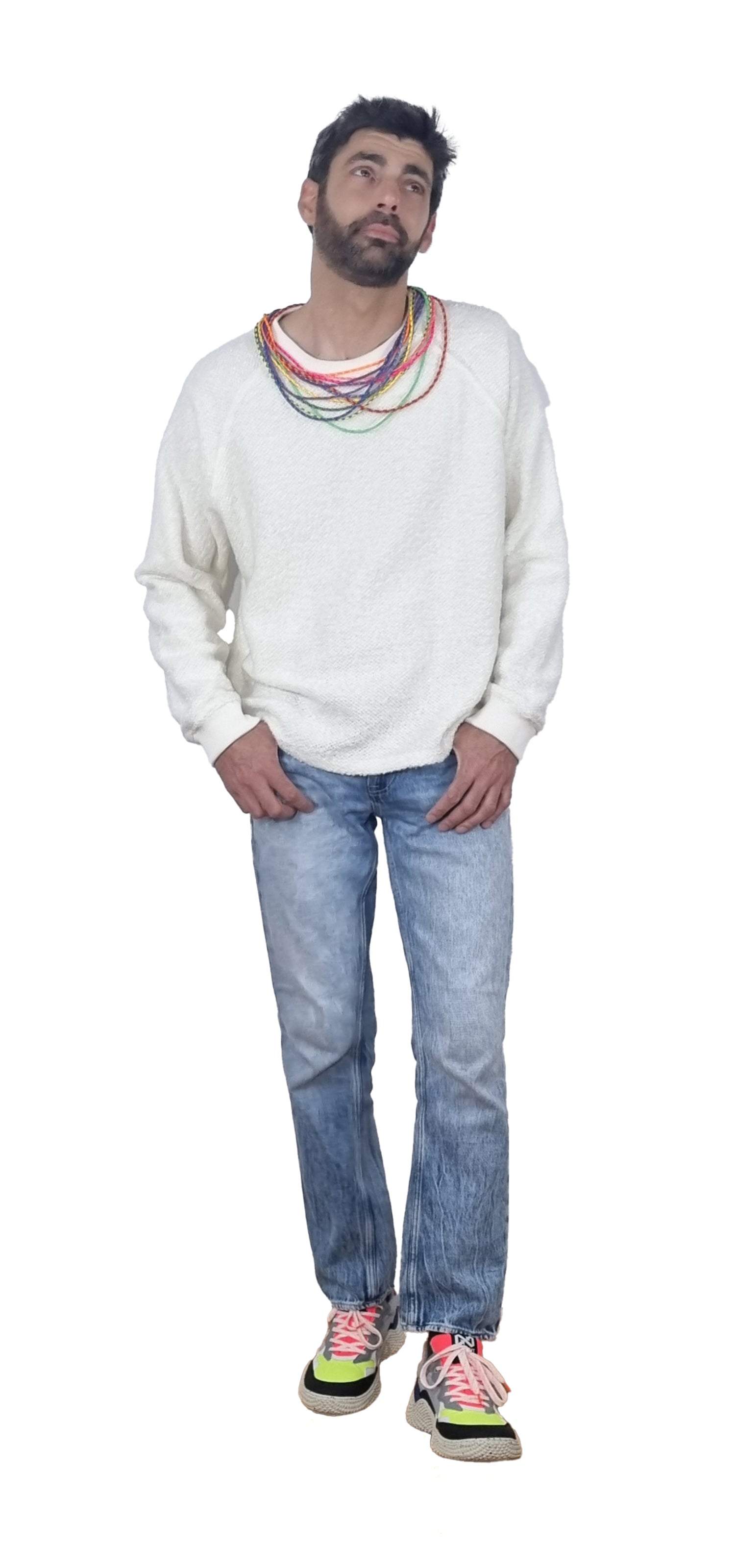 Pearl-colored Sweatshirt