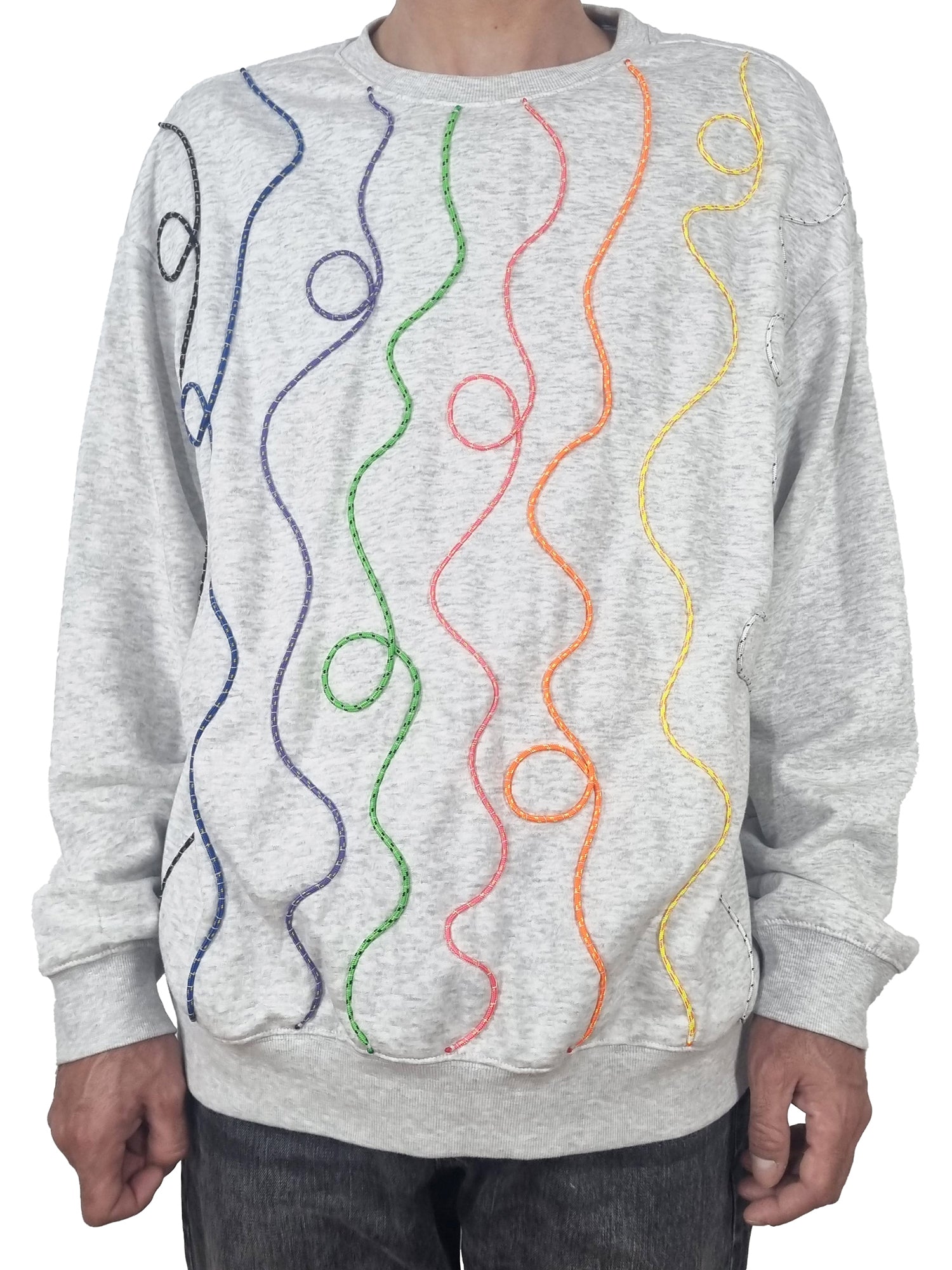 Sweatshirt cinzento claro mesclado
