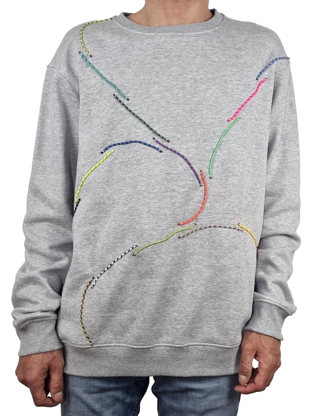 Sweatshirt cinzento claro mesclado
