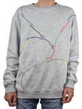 Sweatshirt cinzento claro mesclado