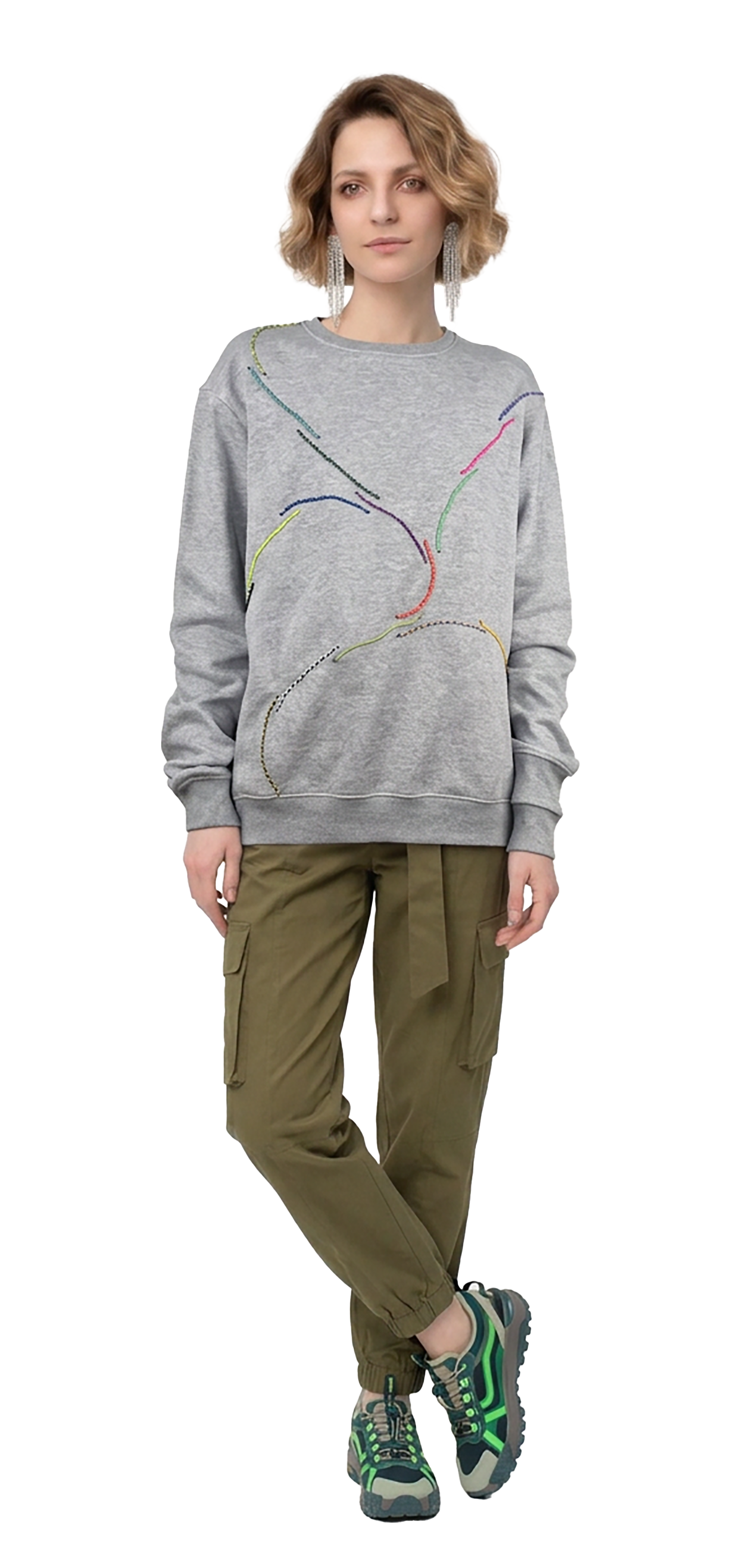Light gray heathered Sweatshirt