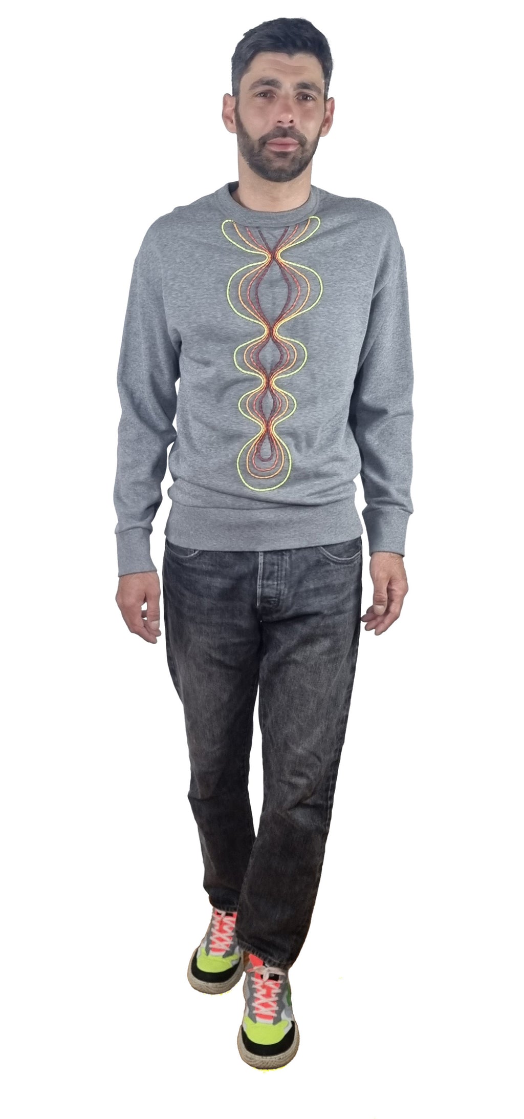 Sweatshirt cinzento mesclado
