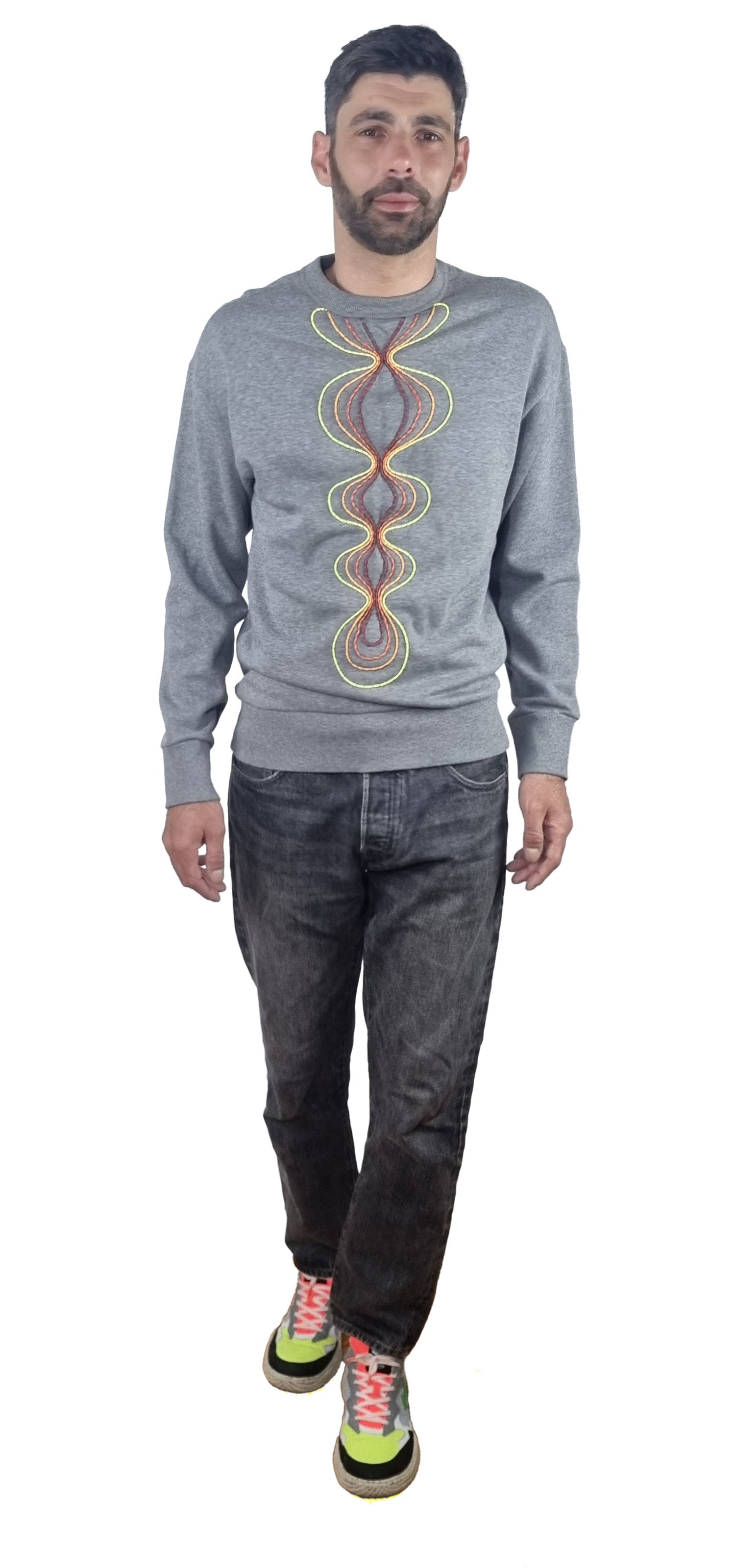 Sweatshirt cinzento mesclado