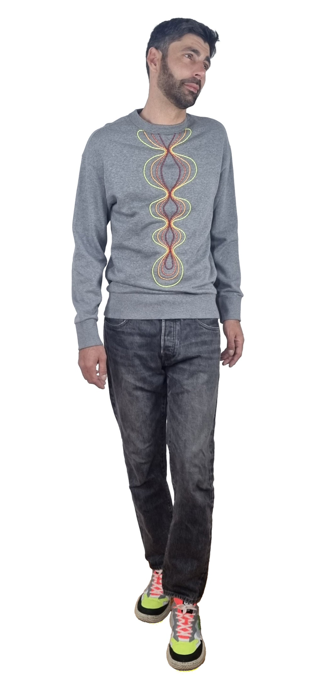 Sweatshirt cinzento mesclado