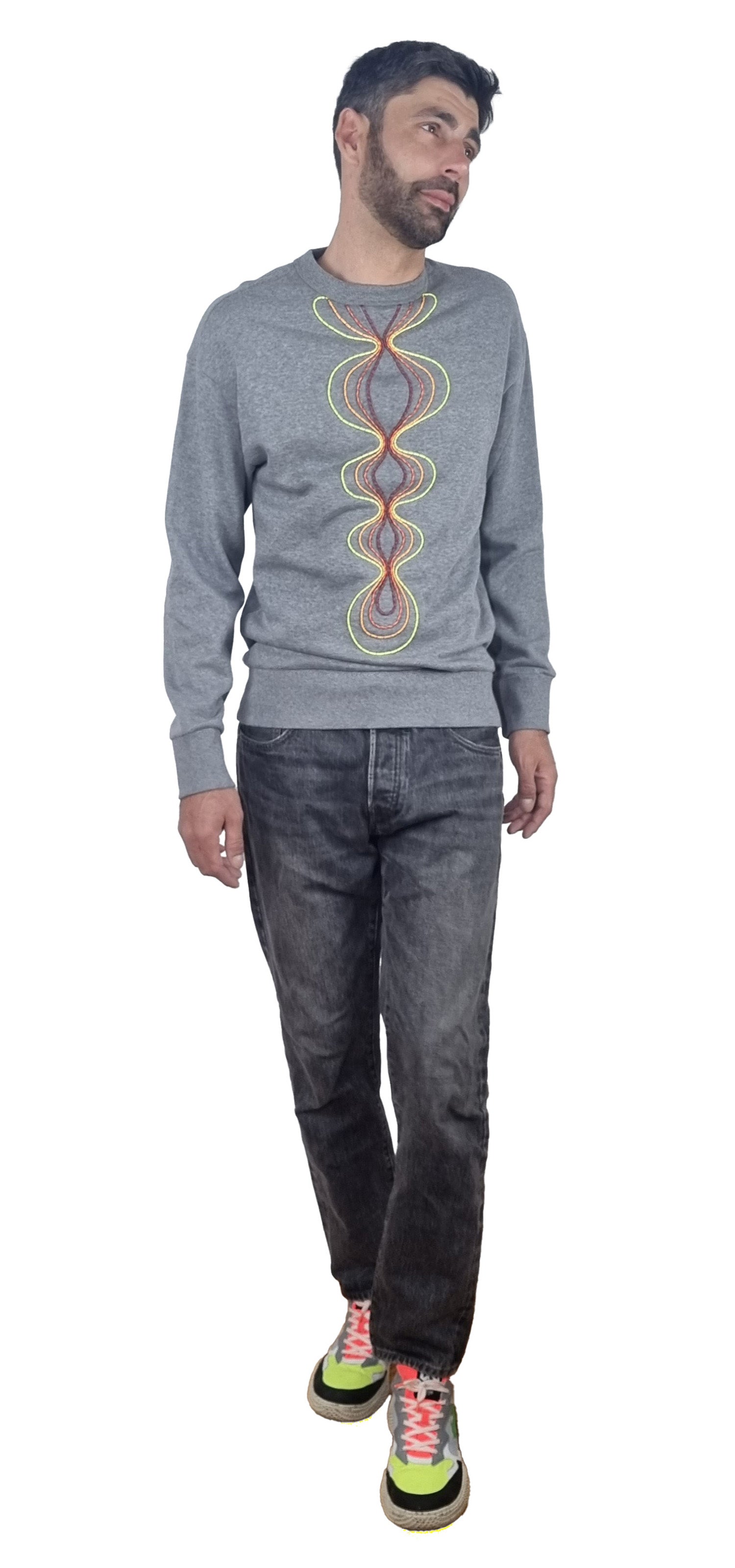 Sweatshirt cinzento mesclado