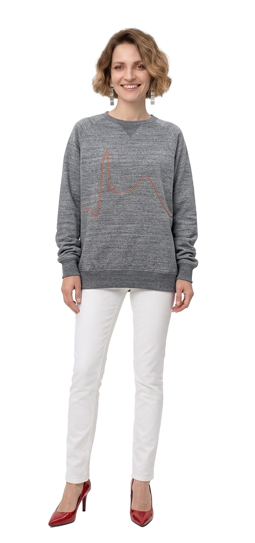 Sweatshirt cinzento mesclado