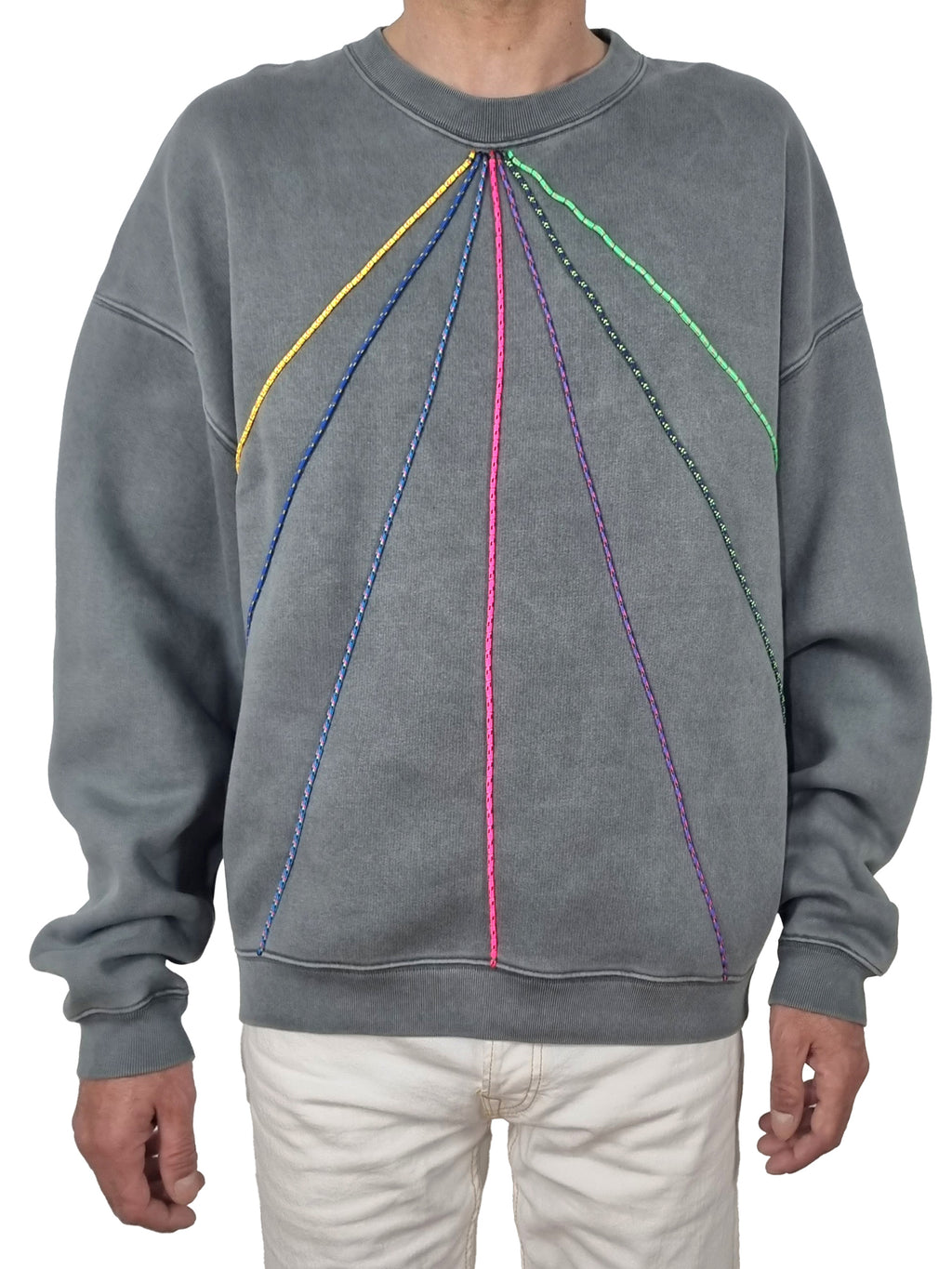 Sweatshirt cinzento desbotado