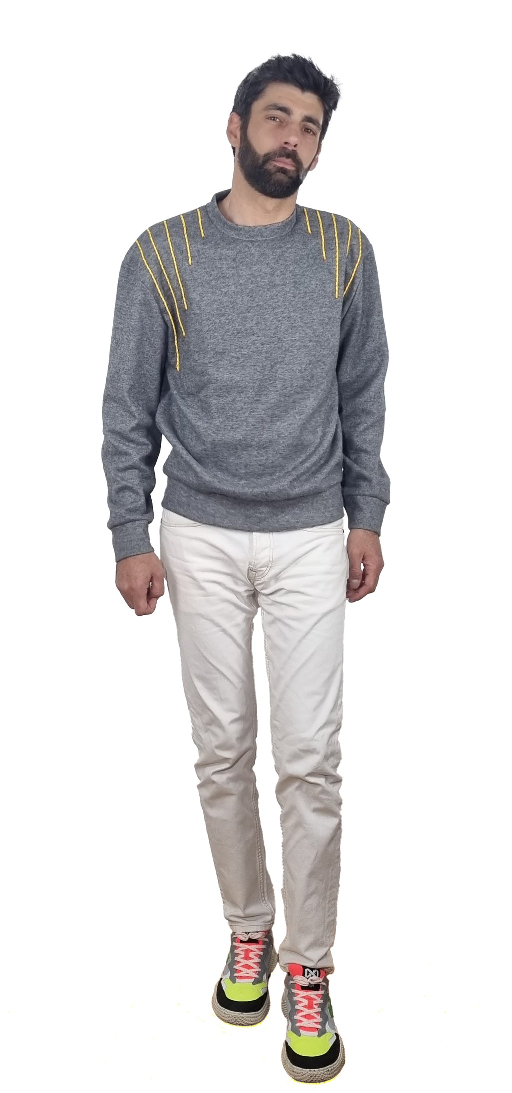 Sweatshirt cinzento escuro mesclado