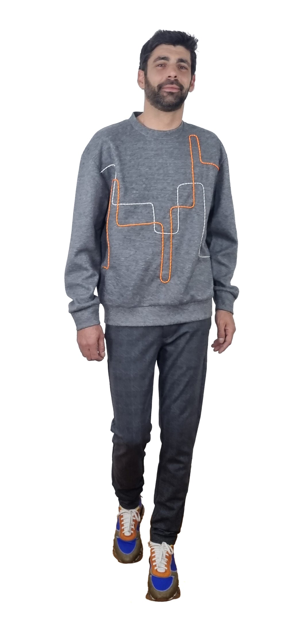 Sweatshirt cinzento escuro mesclado