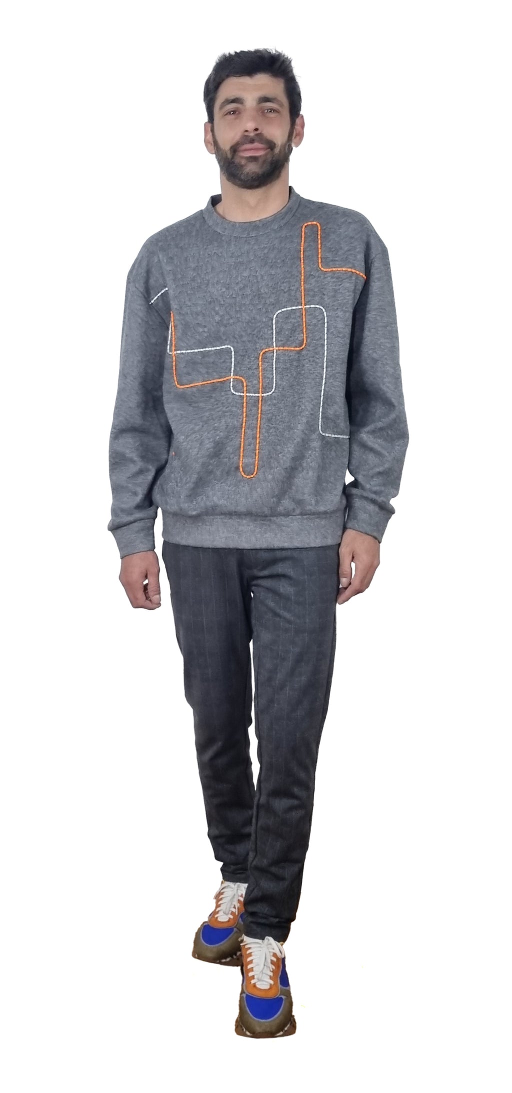 Sweatshirt cinzento escuro mesclado
