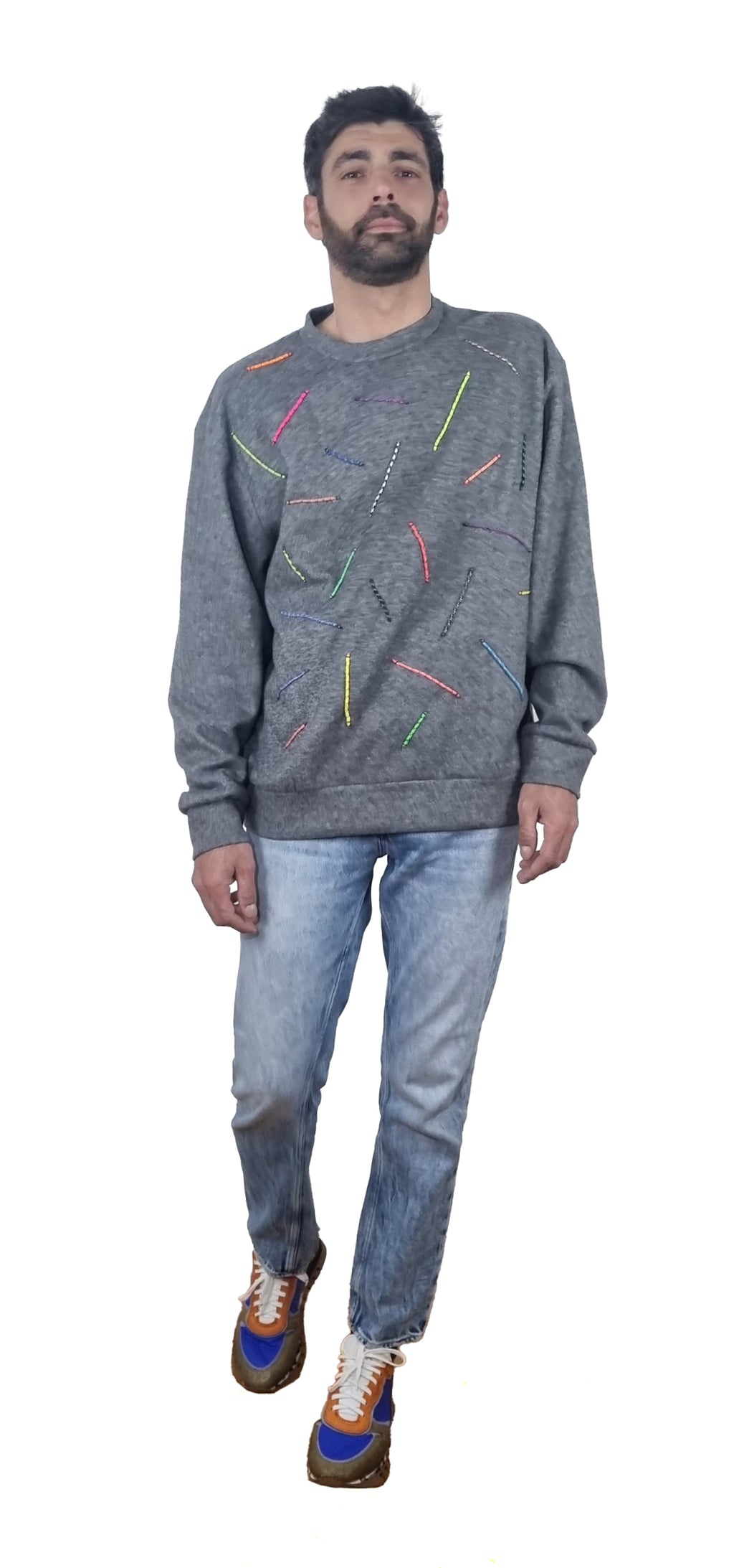 Sweatshirt cinzento escuro mesclado