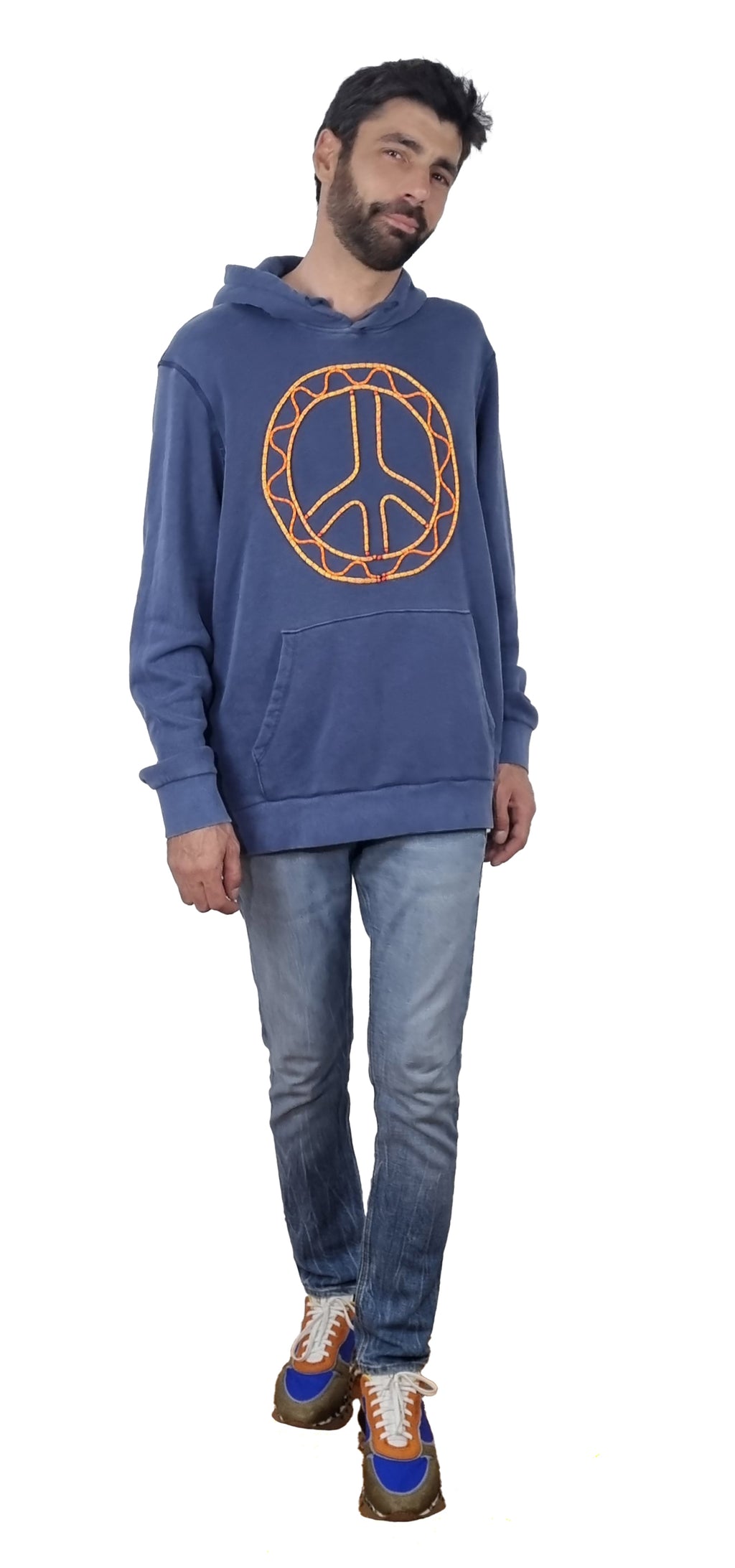 Faded blue hooded Sweatshirt
