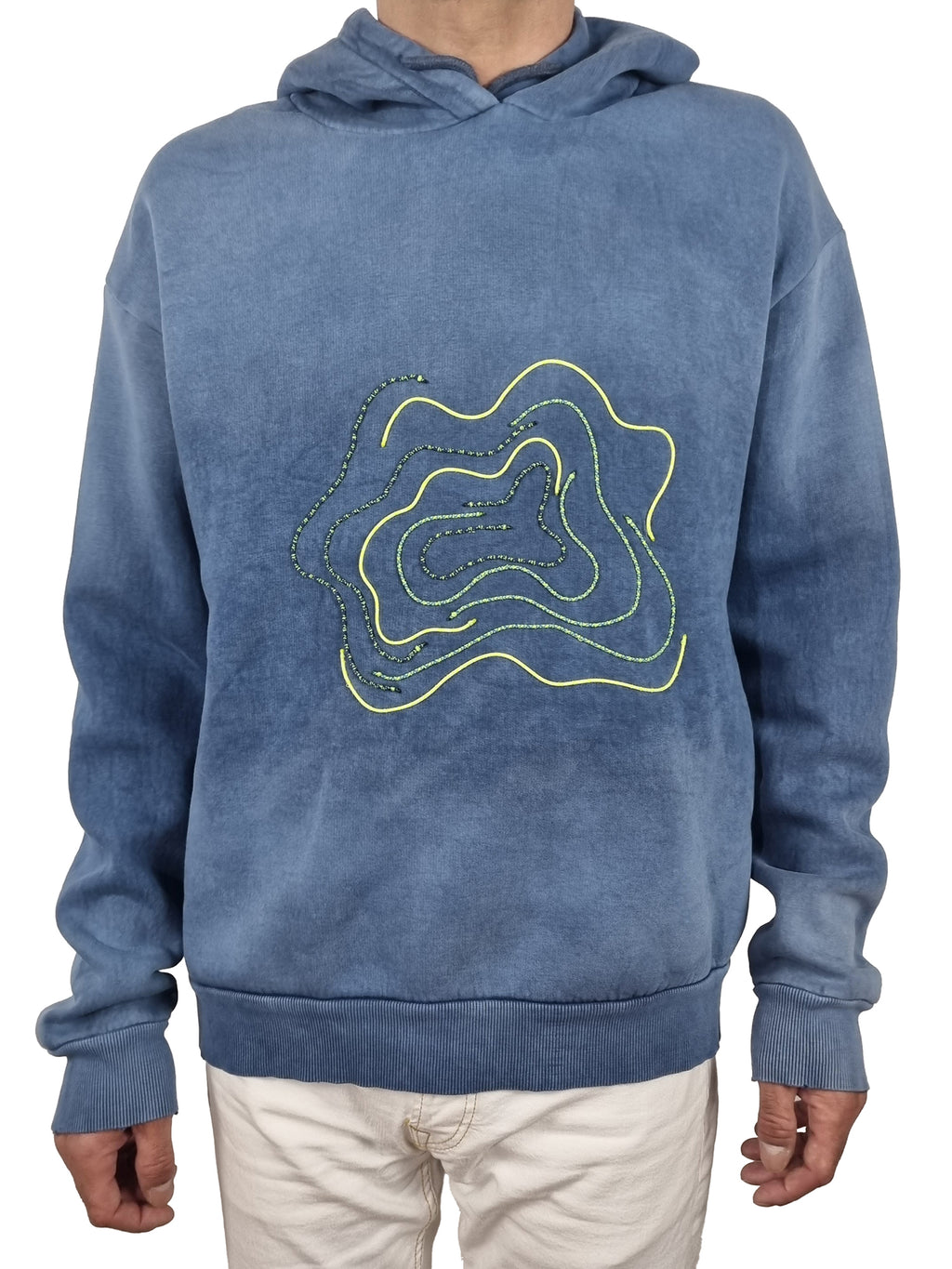 Sweatshirt com capuz azul