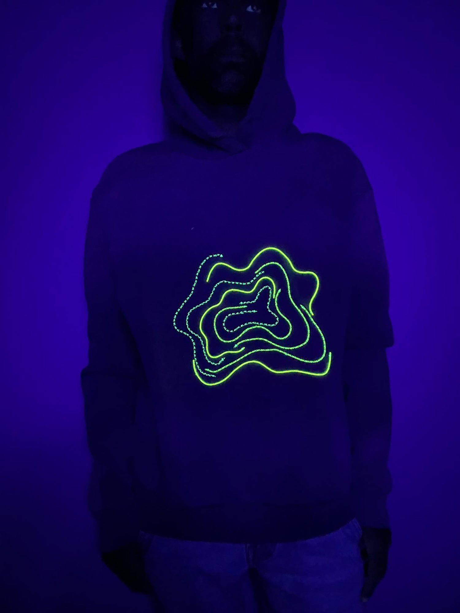 Sweatshirt com capuz azul