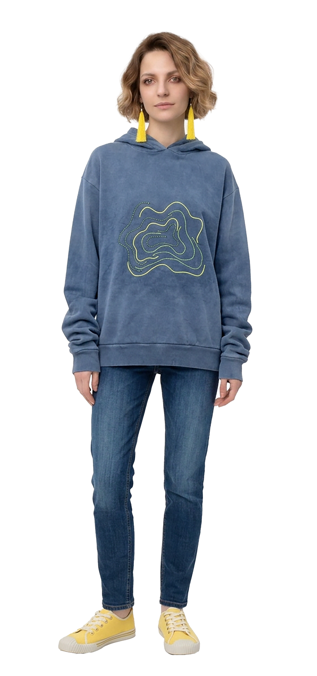 Blue hooded Sweatshirt